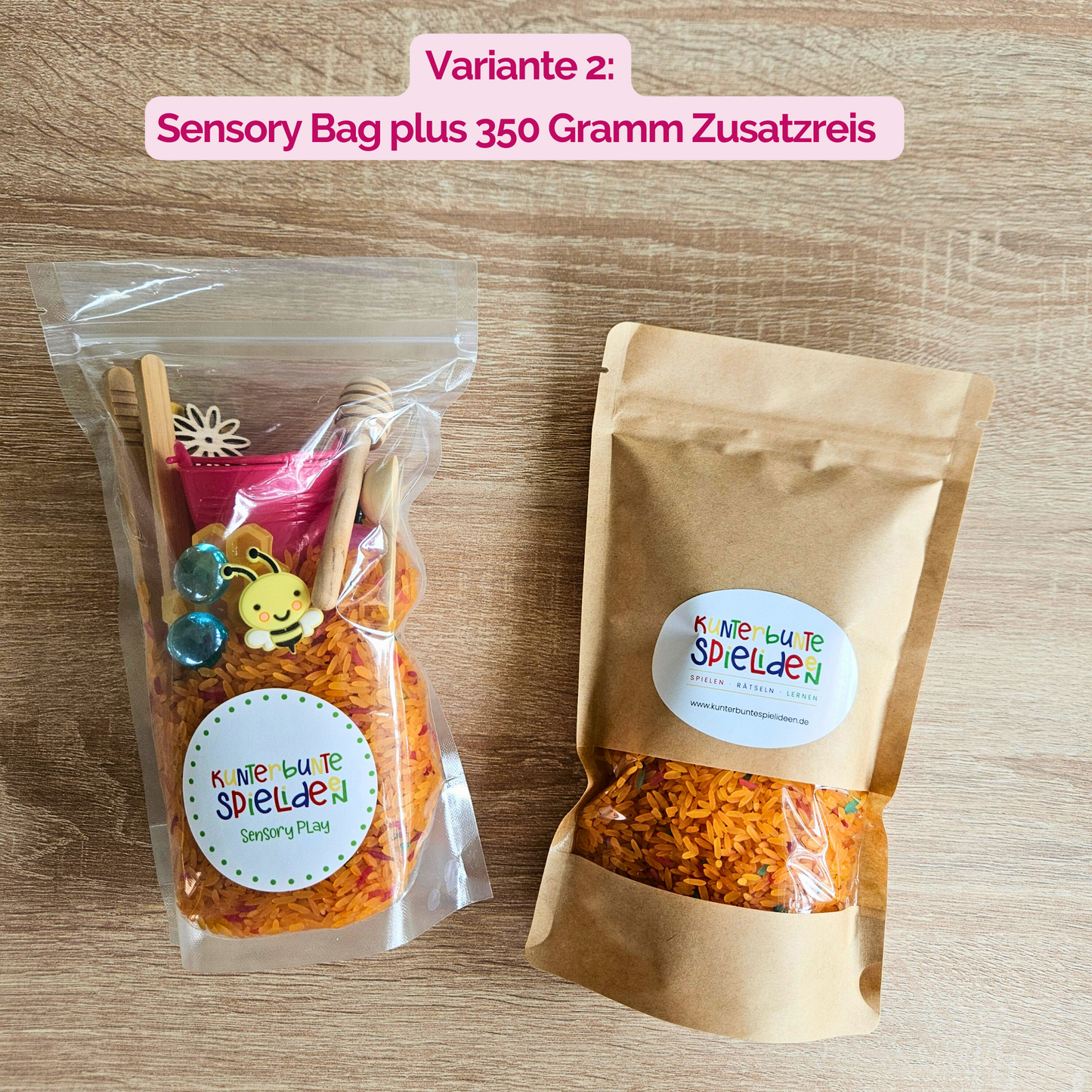 Die Biene und ihre Honigwabe - Sensory Play für ein Aktionstablett