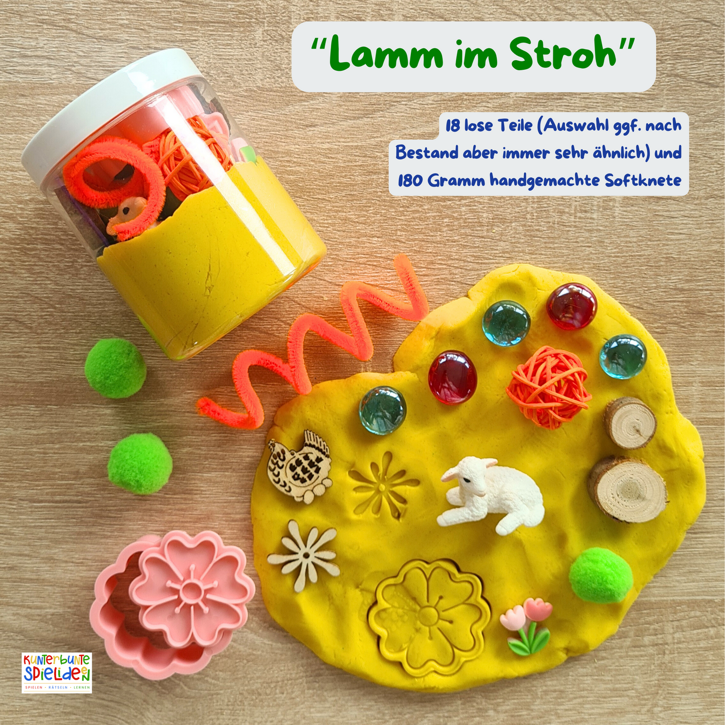 Kleines Geschenk Frühlingsaktivität Beschäftigung Frühling Sofknete Knete Kinder Geburtstag Gastgeschenke Kinder Sensory Play Knetdose