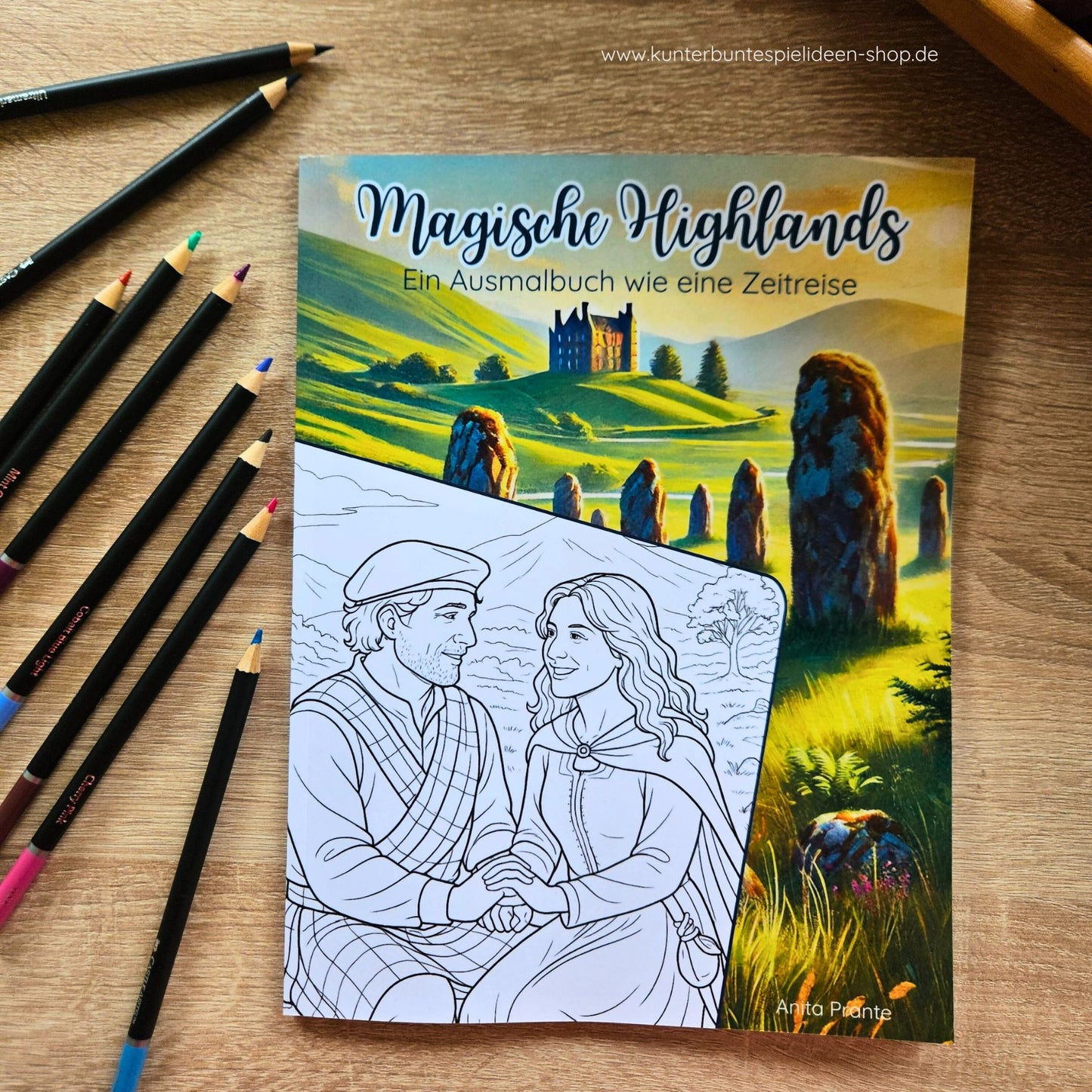 Highlands Ausmalbuch „Magische Highlands“ – Ausmalbuch Schottland A4, Einzelseiten kein Durchdrücken, Geschenkidee für Schottland-Fans