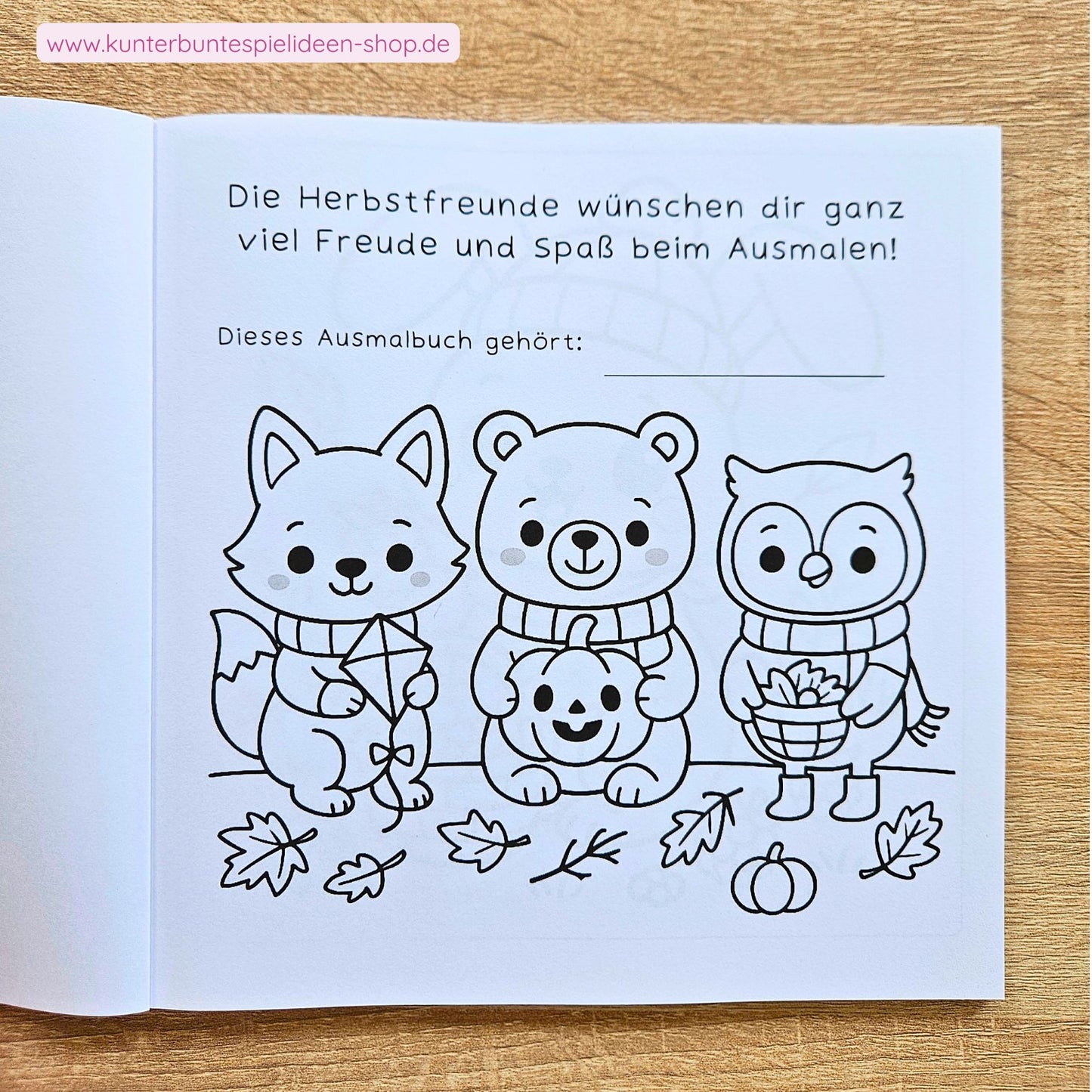 Herbstliches Ausmalbuch mit Ausmalbildern und Malvorlagen für Kinder ab 3 im Herbst– kreative Beschäftigung & tolle Geschenkidee. Niedliche Waldtiere, Kürbisse & kunterbunte Herbstmotive