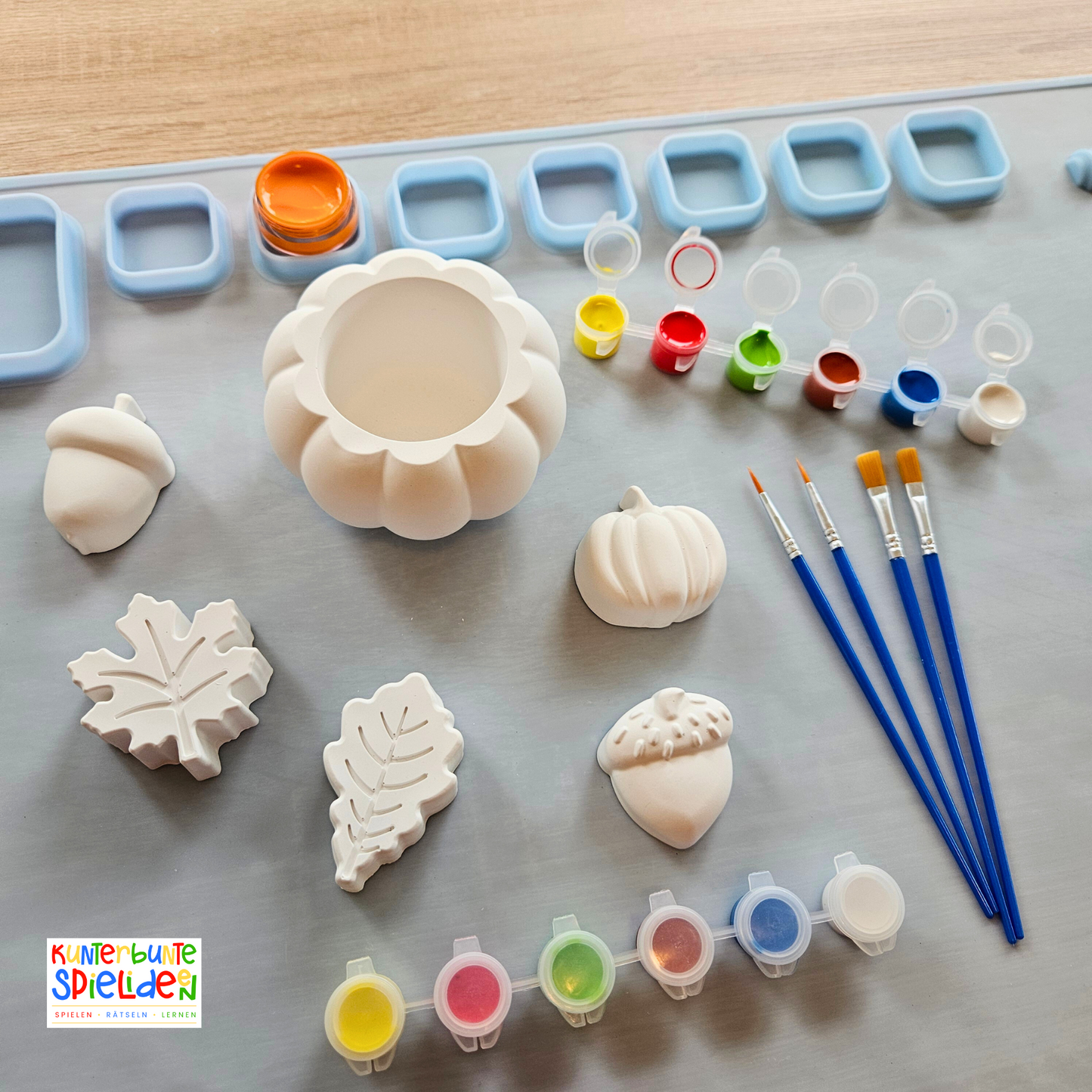 Herbstliches Bastelset für kreative Stunden, Crafternoon, Keraflott, DIY Geschenk mit Kürbissen
