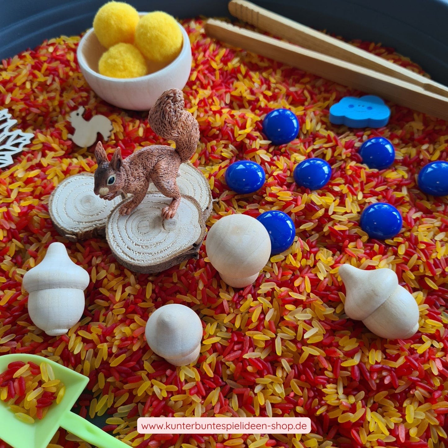 Herbstliches Sensory Play Kit, Sensory Play Herbst, Montessori Aktionstablett Herbst Zubehör, Jahreszeitentisch Herbst Dekoration, Sensorisches Spielset für Kleinkinder, Kreatives Herbstspiel für Kinder,