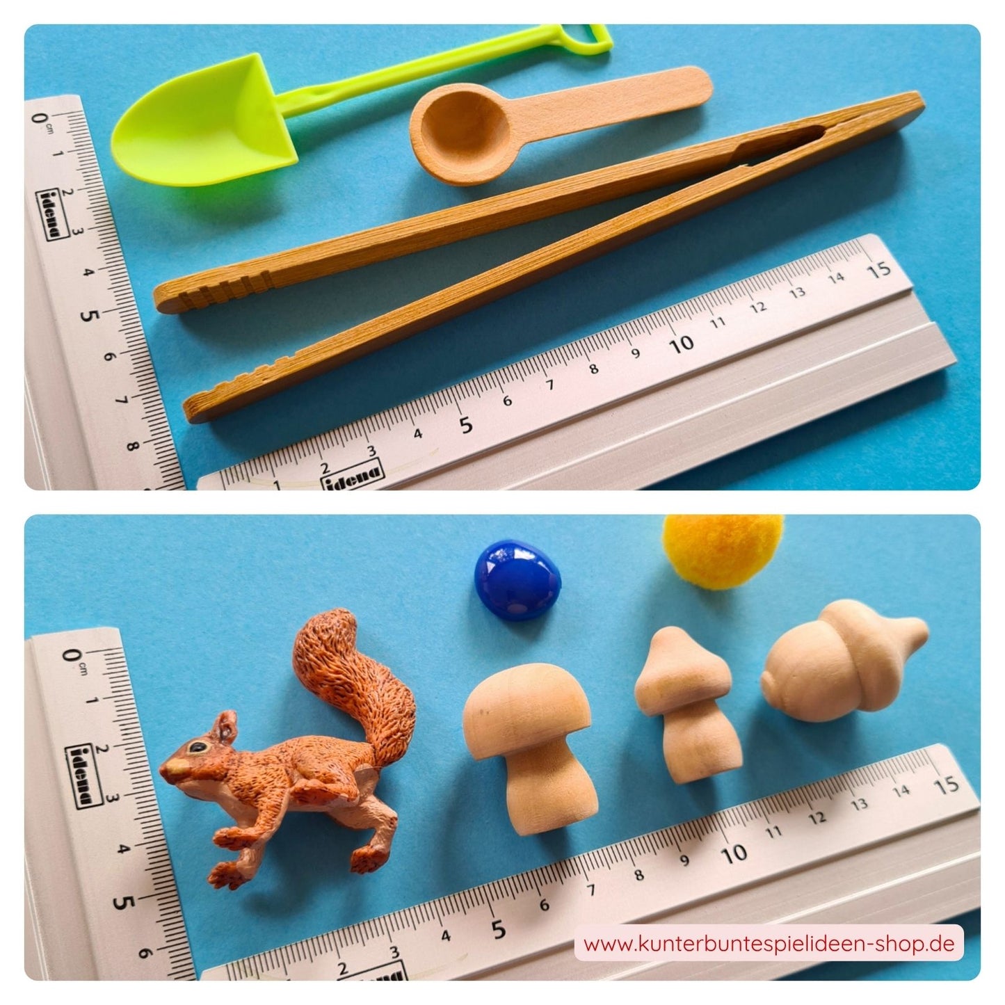 Herbst Zubehör Montessori aktionstablett, SInnspiel im Herbst mit losen Teilen