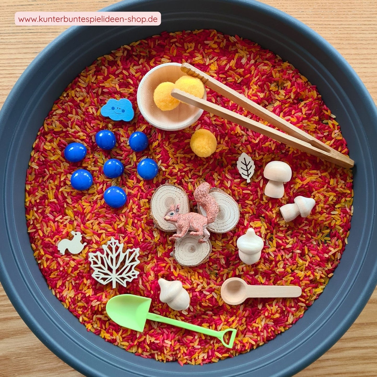 Herbstliches Sensory Play Kit, Sensory Play Herbst, Montessori Aktionstablett Herbst Zubehör, Jahreszeitentisch Herbst Dekoration, Sensorisches Spielset für Kleinkinder, Kreatives Herbstspiel für Kinder