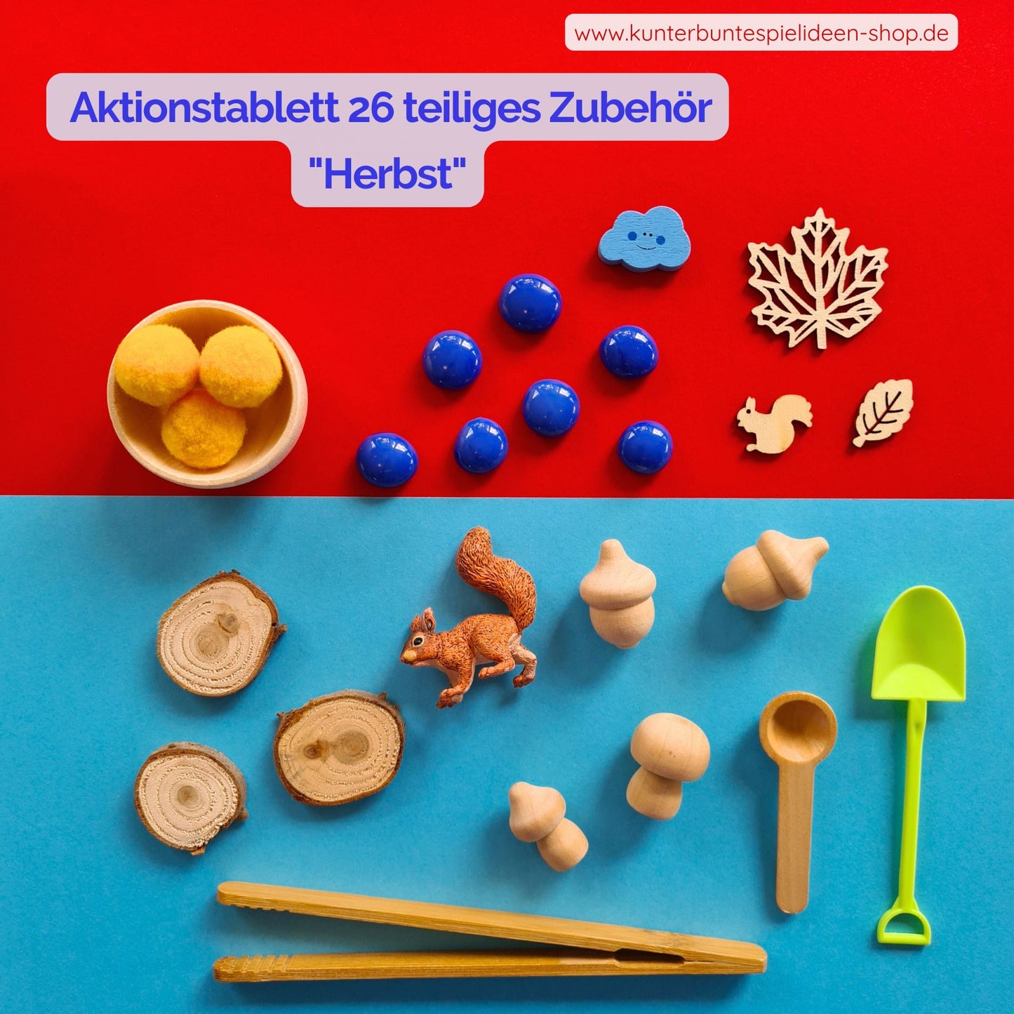 Herbstliches Sensory Play Kit, Sensory Play Herbst, Montessori Aktionstablett Herbst Zubehör, Jahreszeitentisch Herbst Dekoration, Sensorisches Spielset für Kleinkinder, Kreatives Herbstspiel für Kinder