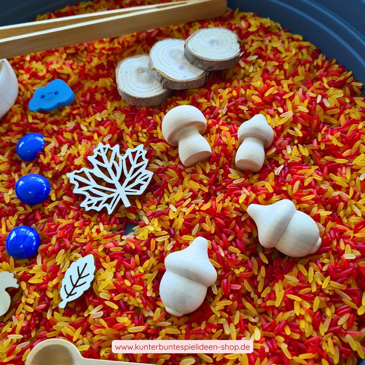 Herbstliches Sensory Play Kit, Sensory Play Herbst, Montessori Aktionstablett Herbst Zubehör, Jahreszeitentisch Herbst Dekoration, Sensorisches Spielset für Kleinkinder, Kreatives Herbstspiel für Kinder