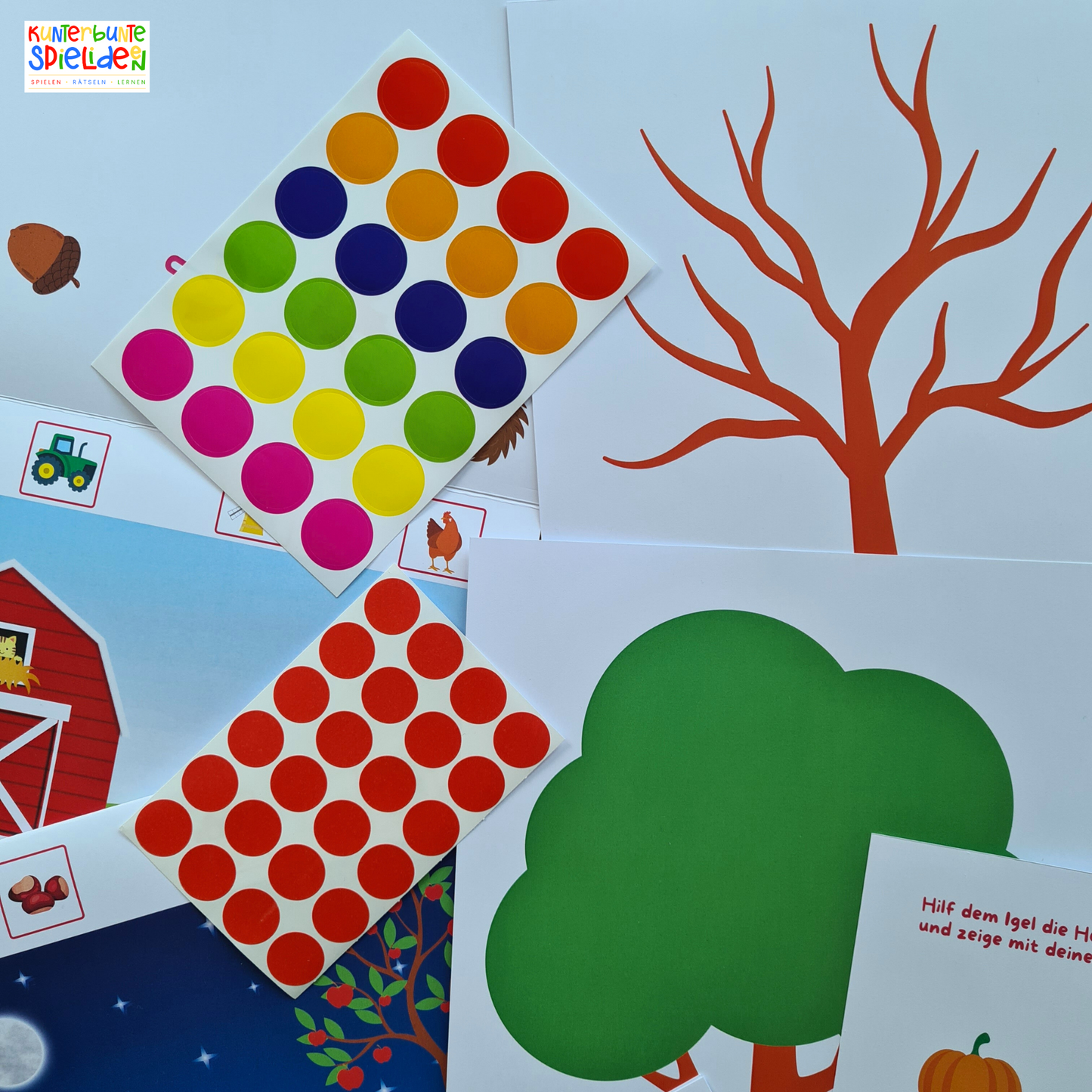Busy Book Herbst für Kleinkinder – Montessori Spielideen mit Stickern und Bastelvorlagen ab 2 Jahren
