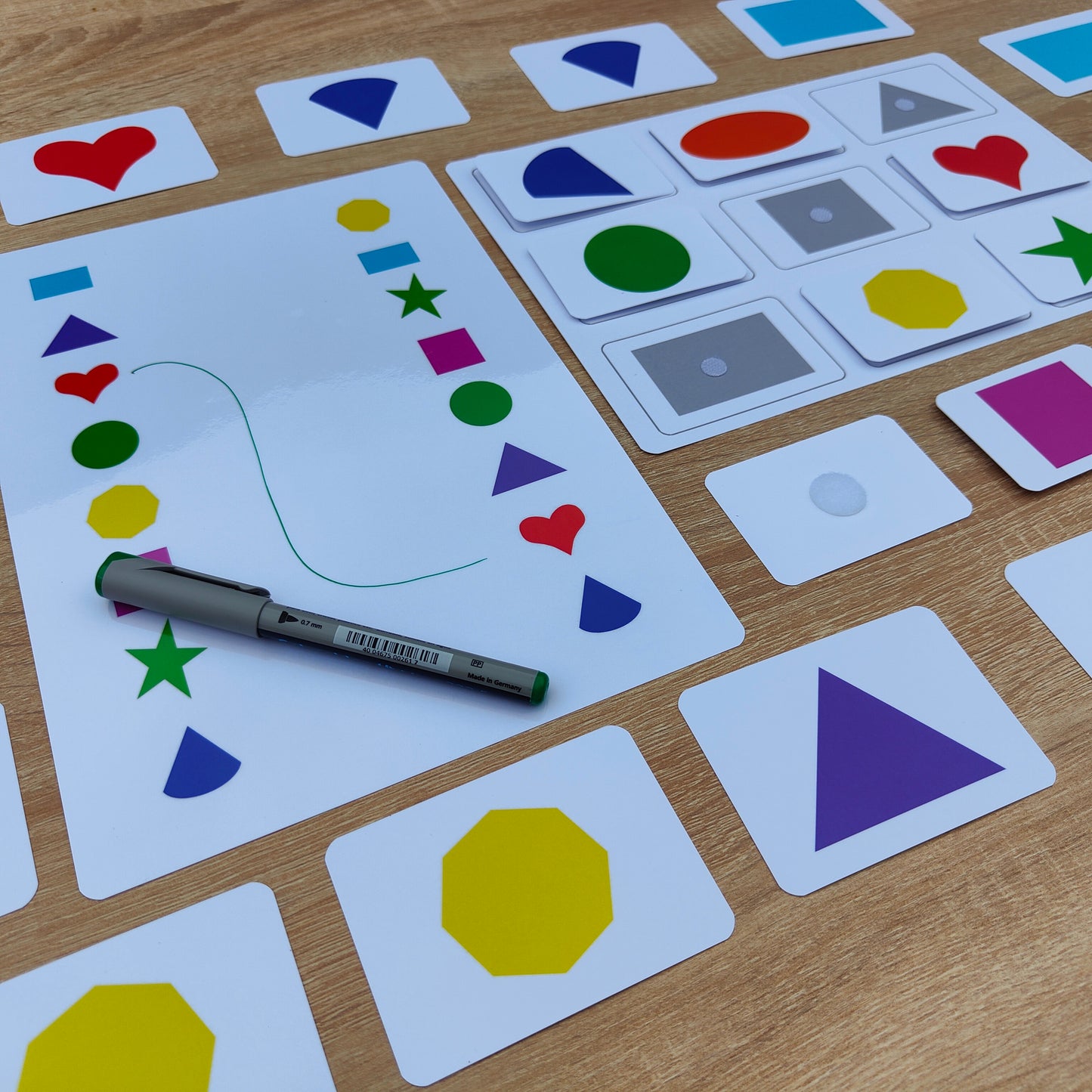 Klettmappe Vorlagen - Formen und Farben lernen