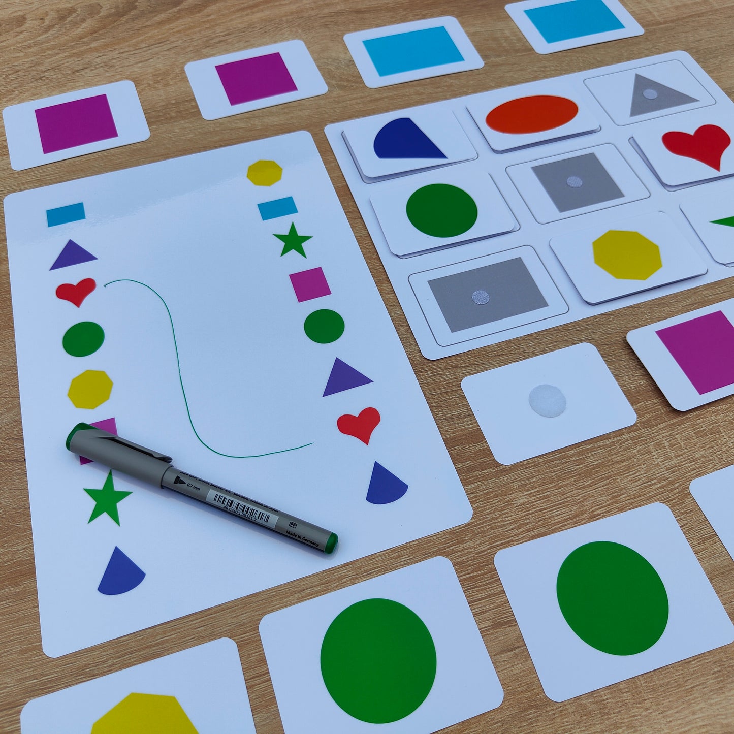Klettmappe Vorlagen - Formen und Farben lernen