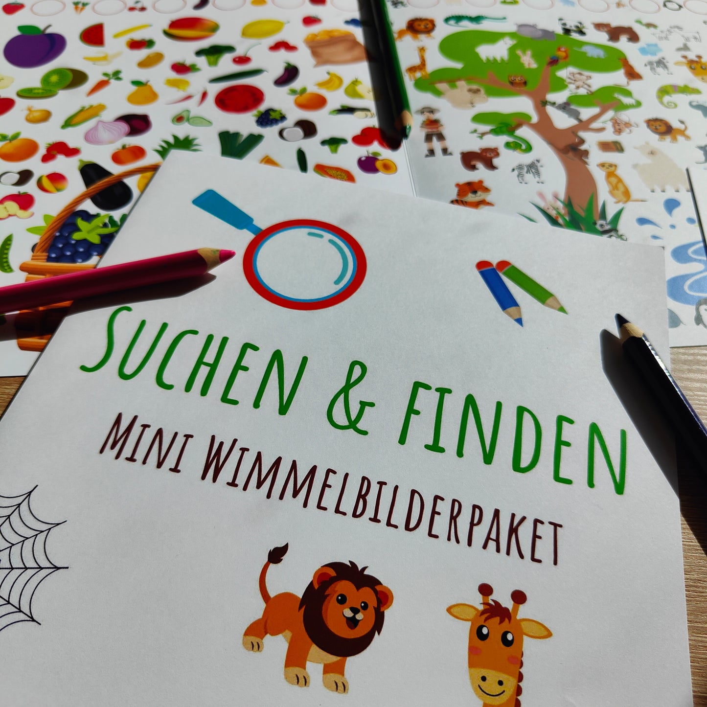 Wimmelbilder Geschenk Halloween Zoo Obstkorb Bilder zum Angucken Beschäftigungsidee Kleinkinder