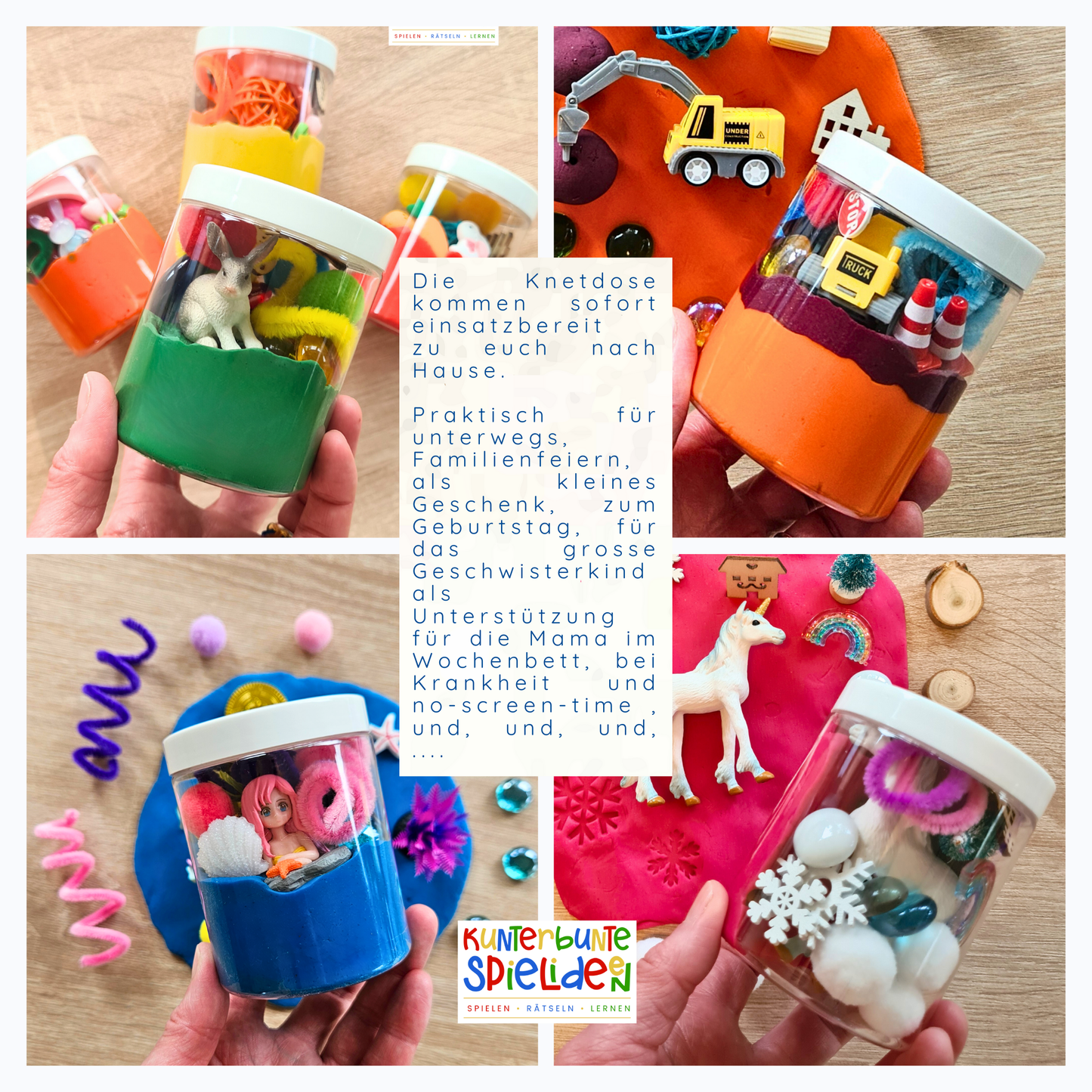 Knete Halloween Geschenk Sensory Play Hexe Kürbis Grusel Geschenk für Kinder Beschäftigungsspiel Beschäftigung Mitbringsel Knete im Glas mit losen Teilen Knetkit Knetset Geschenk Jungen Mädchen ab2 Jahren ab 3 Jahren ab 4 Jahren