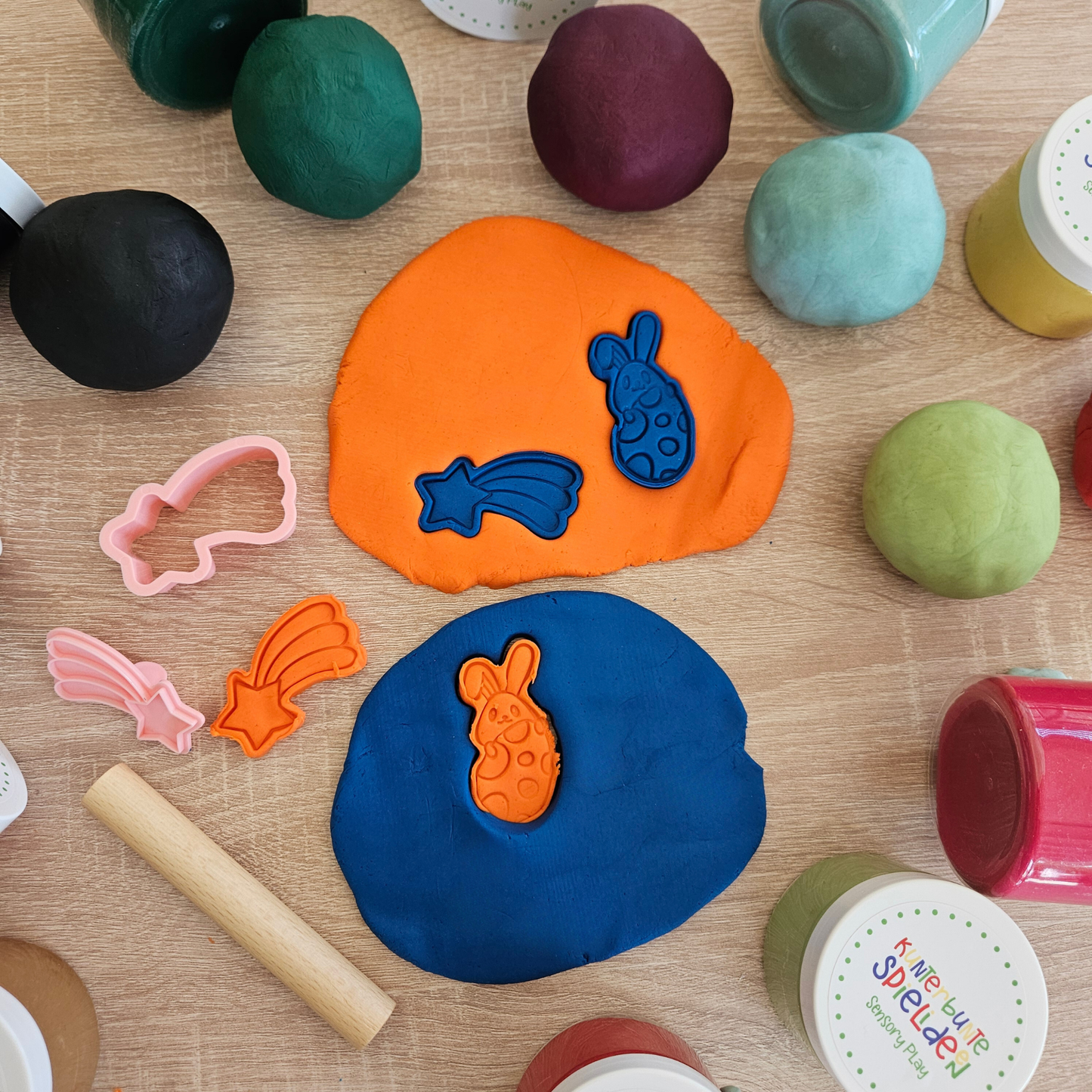 Knete für Kinder und Knetvorlagen, nachhaltig und schadstofffreies Spielen mit Knete