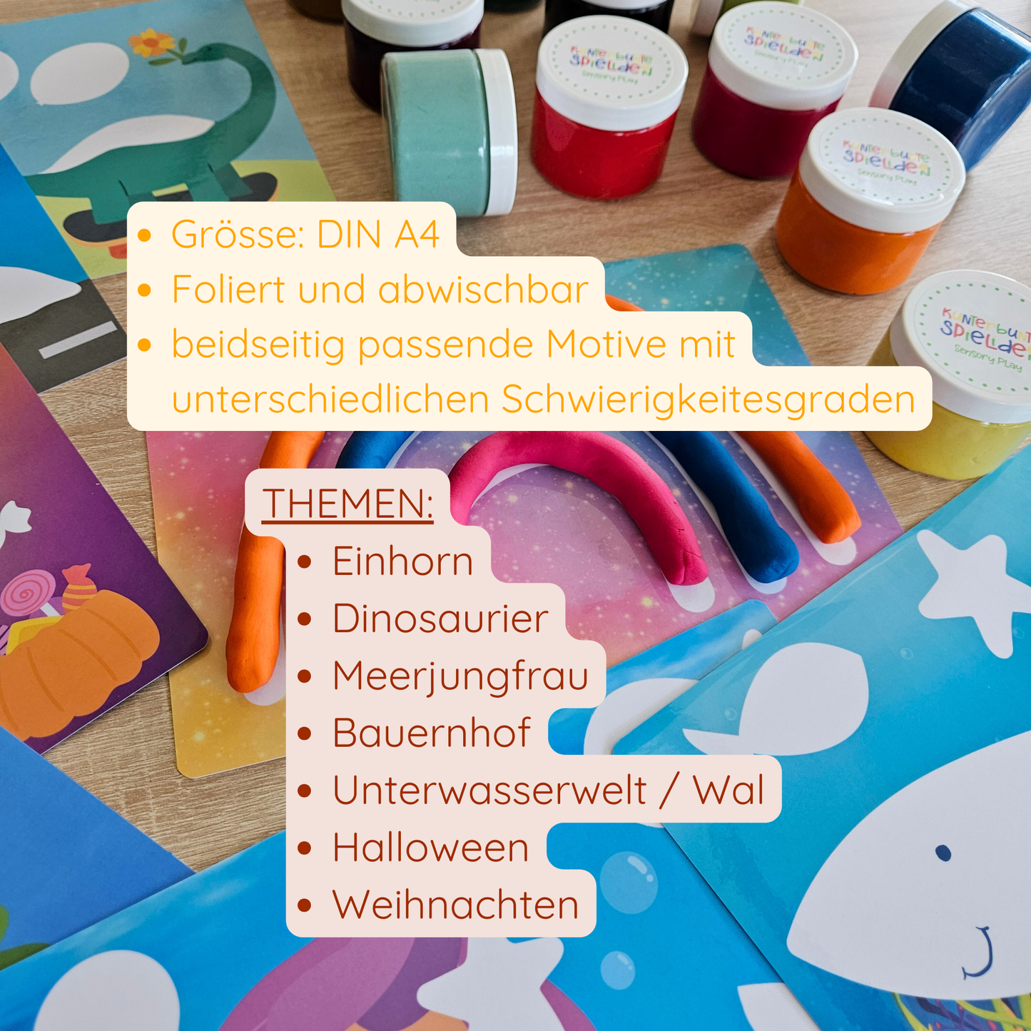 Knete Bio Knete Geschenk für Kinder ab 2 Jahre ab 3 Jahre ab 4 Jahre Zubehör Knete Knetvorlagen Knetmatten Geschenk Adventskalender Kindertag Kindergeburtstag Knetgeschenk