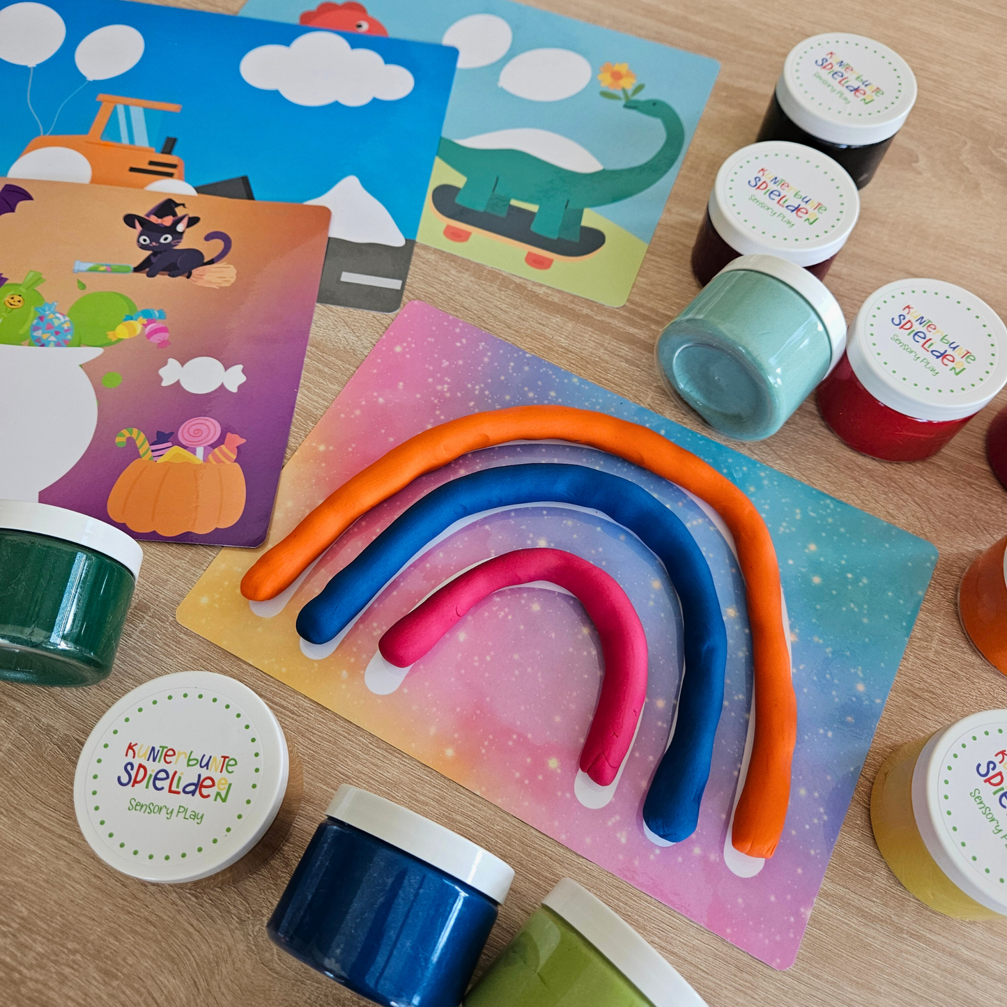 Geschenk für Kinder ab 2 Jahre ab 3 Jahre ab 4 Jahre Zubehör Knete Knetvorlagen Knetmatten Geschenk Adventskalender Kindertag Kindergeburtstag Knetgeschenk