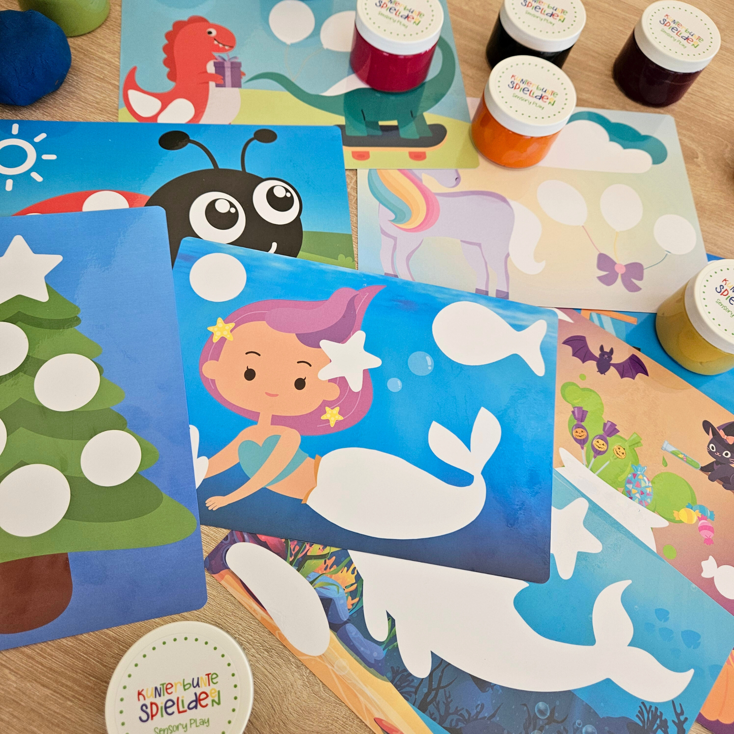 Knete Bio Knete Geschenk für Kinder ab 2 Jahre ab 3 Jahre ab 4 Jahre Zubehör Knete Knetvorlagen Knetmatten Geschenk Adventskalender Kindertag Kindergeburtstag Knetgeschenk