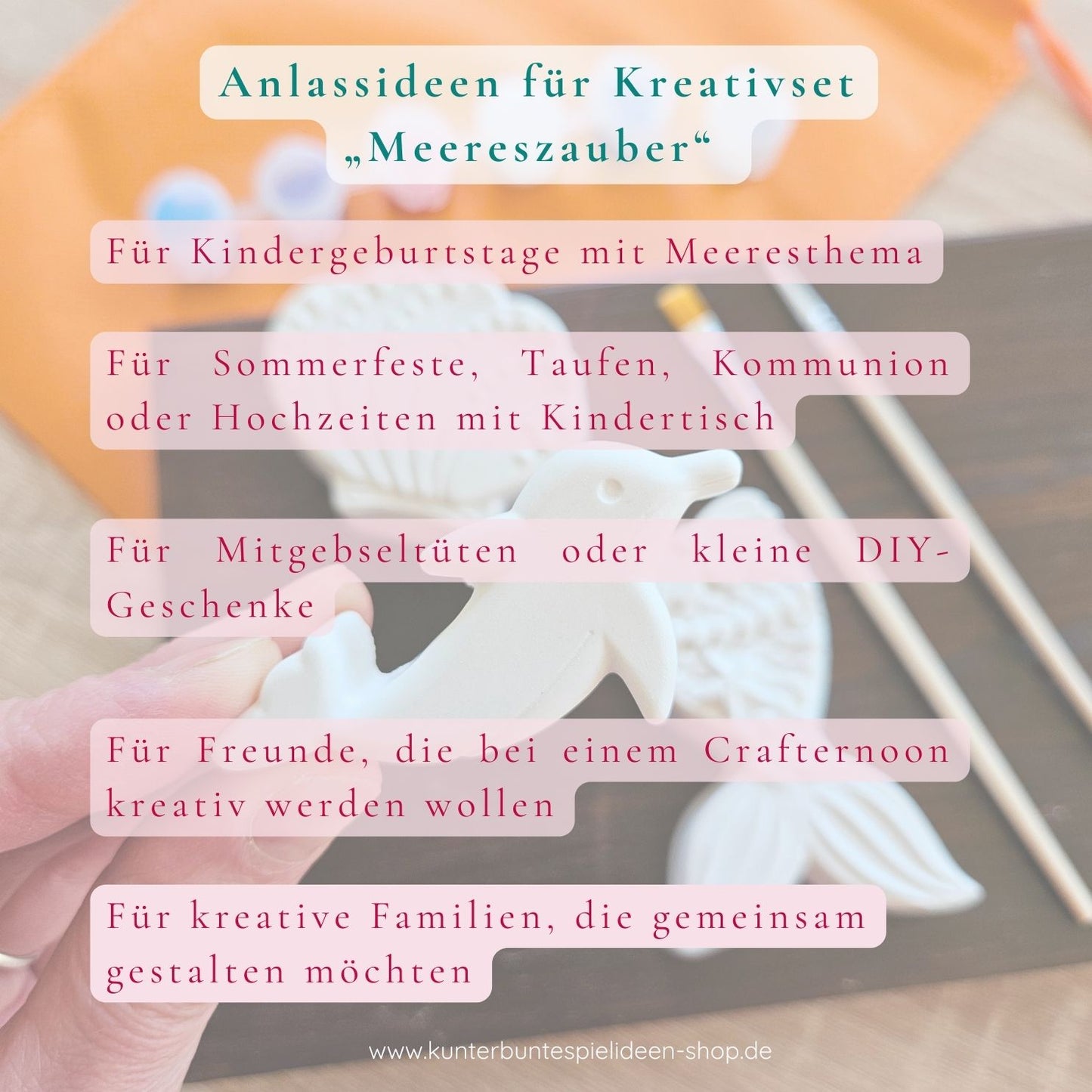 Malset „Meereszauber“ mit Meerestieren – Kreativset für Kinder zum Geburtstag, Kindertag, als Mitgebsel oder für den Kindertisch auf Hochzeiten
