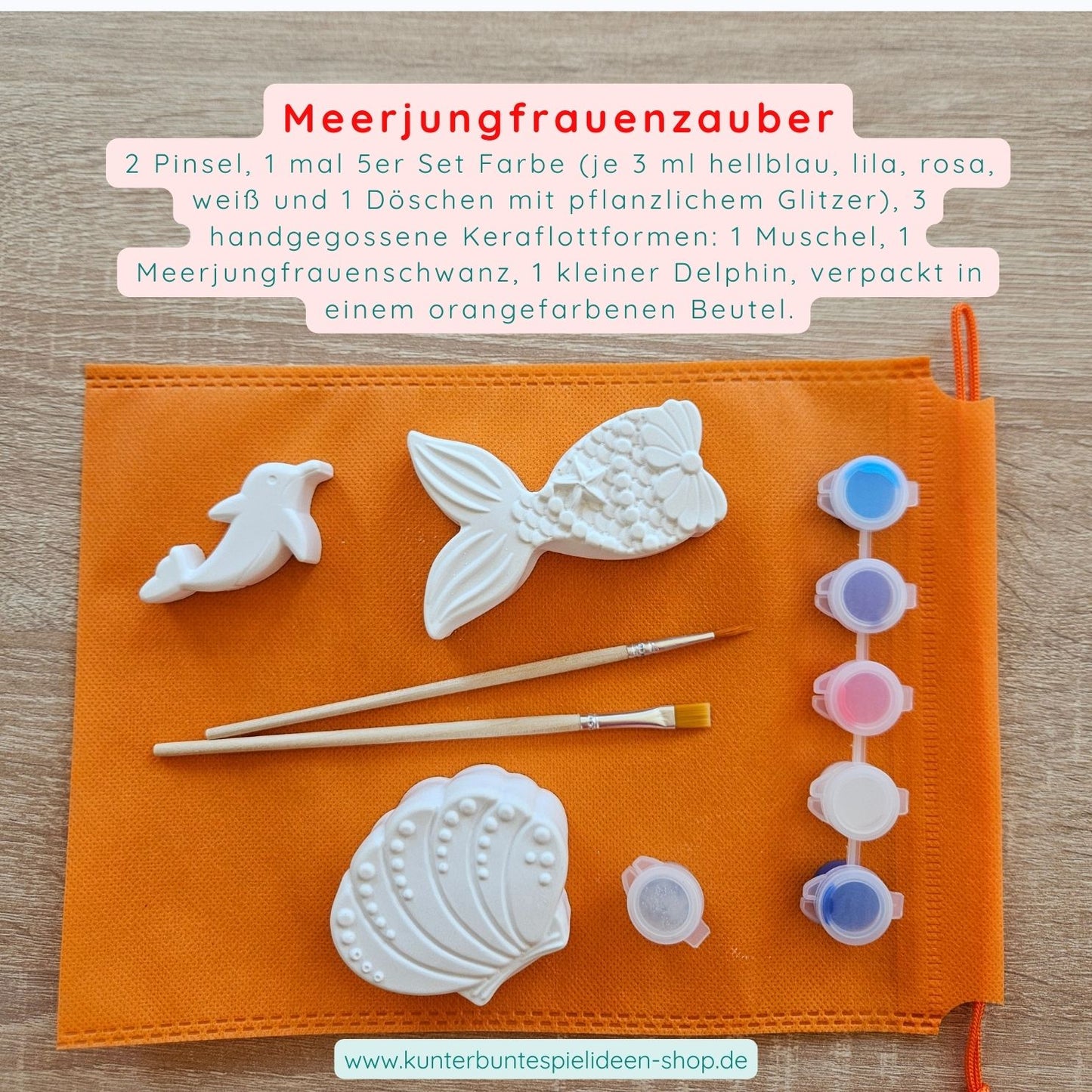 Mal- und Kreativset mit maritimen Elementen zum gestalten und als Beschäftigung für Kinder zum Kindertag, kreative Aktion für den Kindertisch auf Hochzeiten, für Kindergeburtstag zum Thema Meer, Fische, Meerjungfrau, handgemachtes Geschenk zum Verschenken als Kunterbunte Spielidee