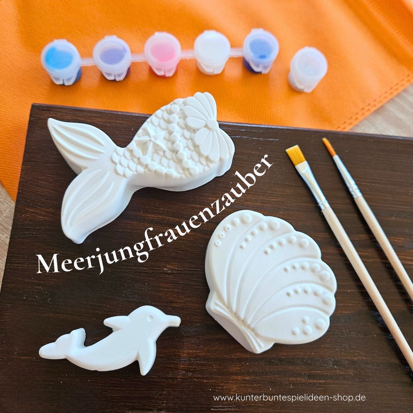 Mal- und Kreativset mit maritimen Elementen zum gestalten und als Beschäftigung für Kinder zum Kindertag, kreative Aktion für den Kindertisch auf Hochzeiten, für Kindergeburtstag zum Thema Meer, Fische, Meerjungfrau, handgemachtes Geschenk zum Verschenken als Kunterbunte Spielidee