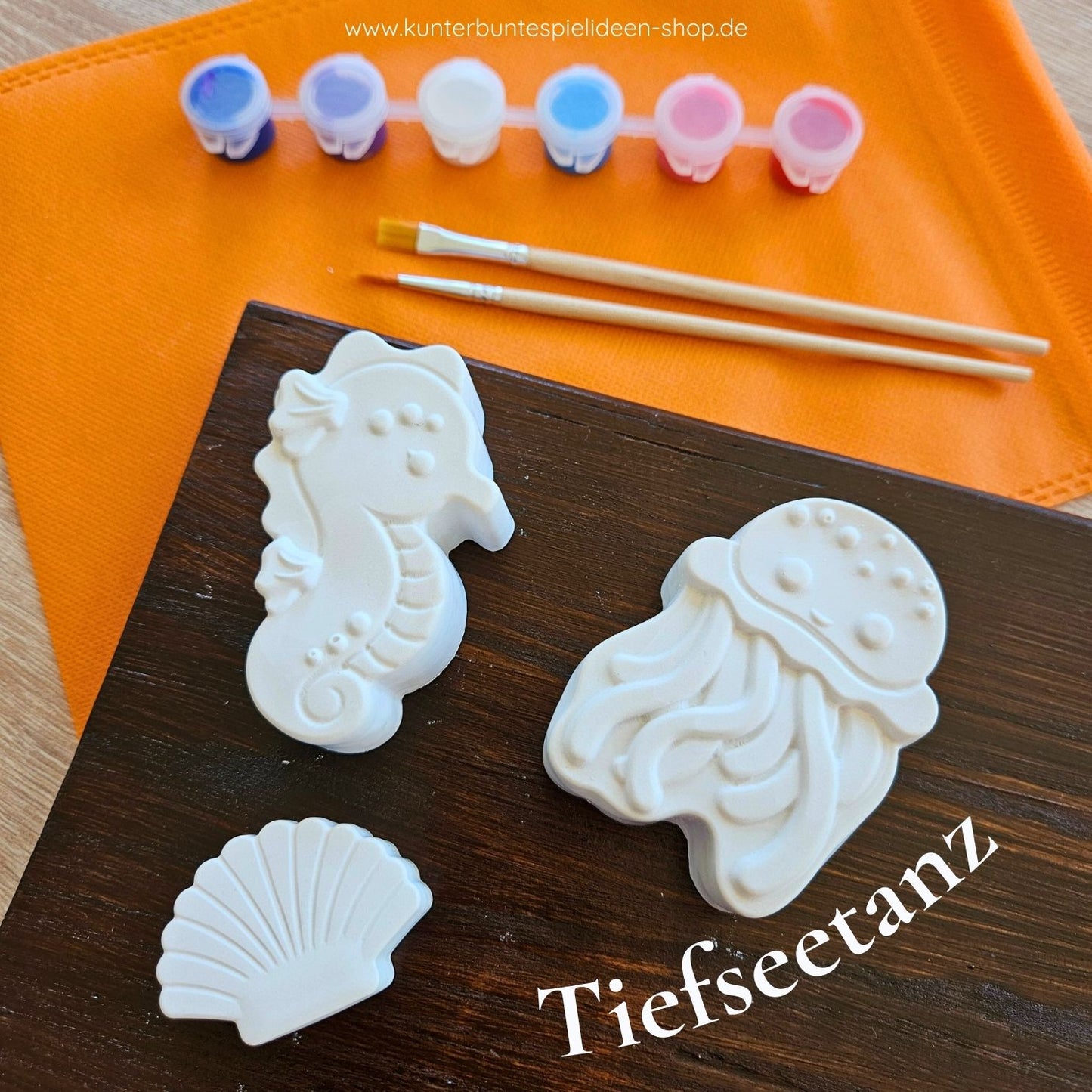 Mal- und Kreativset mit maritimen Elementen zum gestalten und als Beschäftigung für Kinder zum Kindertag, kreative Aktion für den Kindertisch auf Hochzeiten, für Kindergeburtstag zum Thema Meer, Fische, Meerjungfrau, handgemachtes Geschenk zum Verschenken als Kunterbunte Spielidee