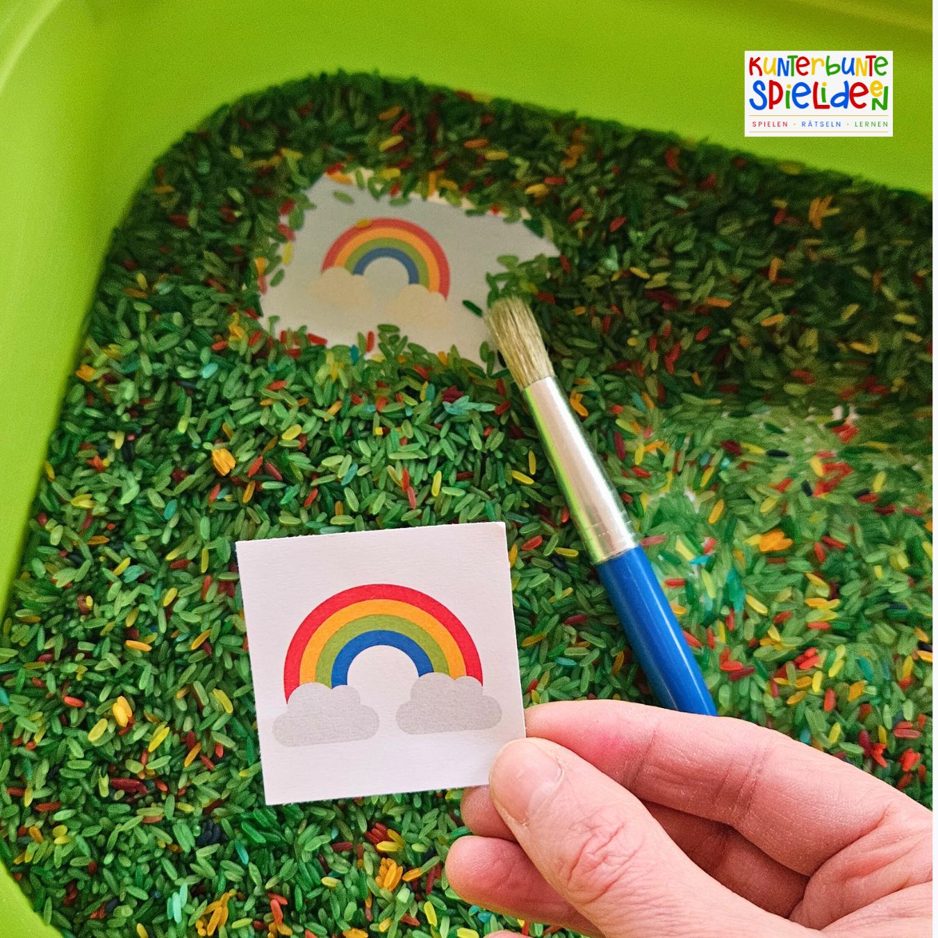 Sensory Play Ostern Frühling Download Vorlage zum Ausdrucken Montessori Material für sensorische Übungen
