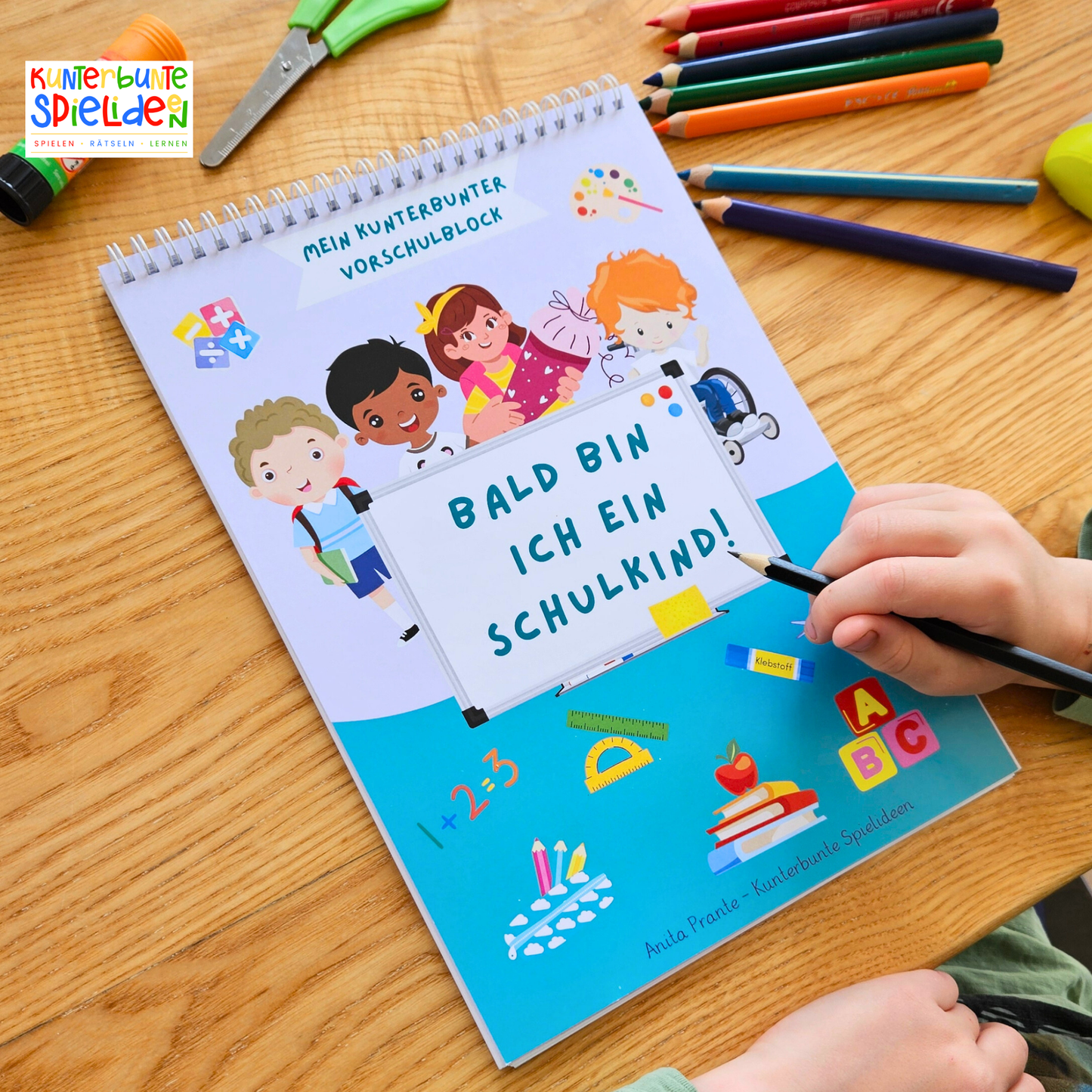 Vorschulblock ab 5 Jahre - kreatives und kunterbuntes Lernheft für Vorschulkinder