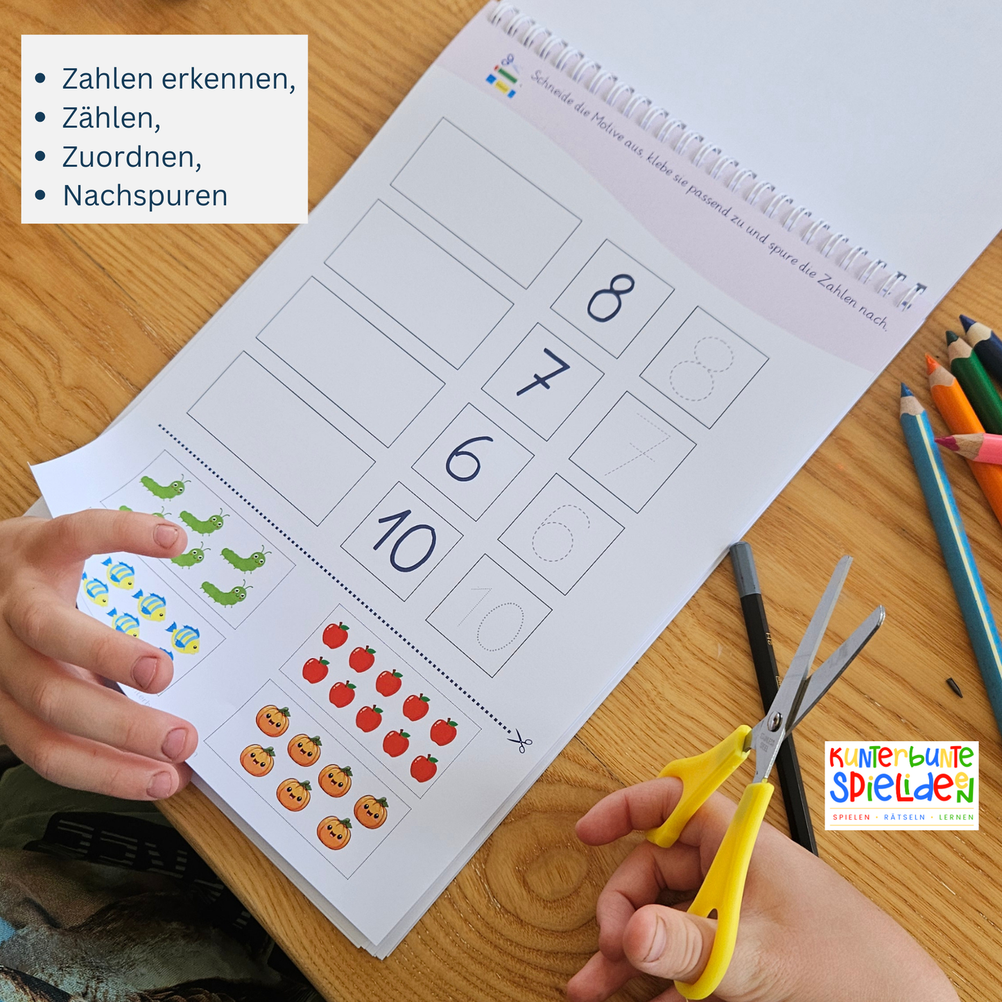 Vorschulblock ab 5 Jahre - kreatives und kunterbuntes Lernheft für Vorschulkinder