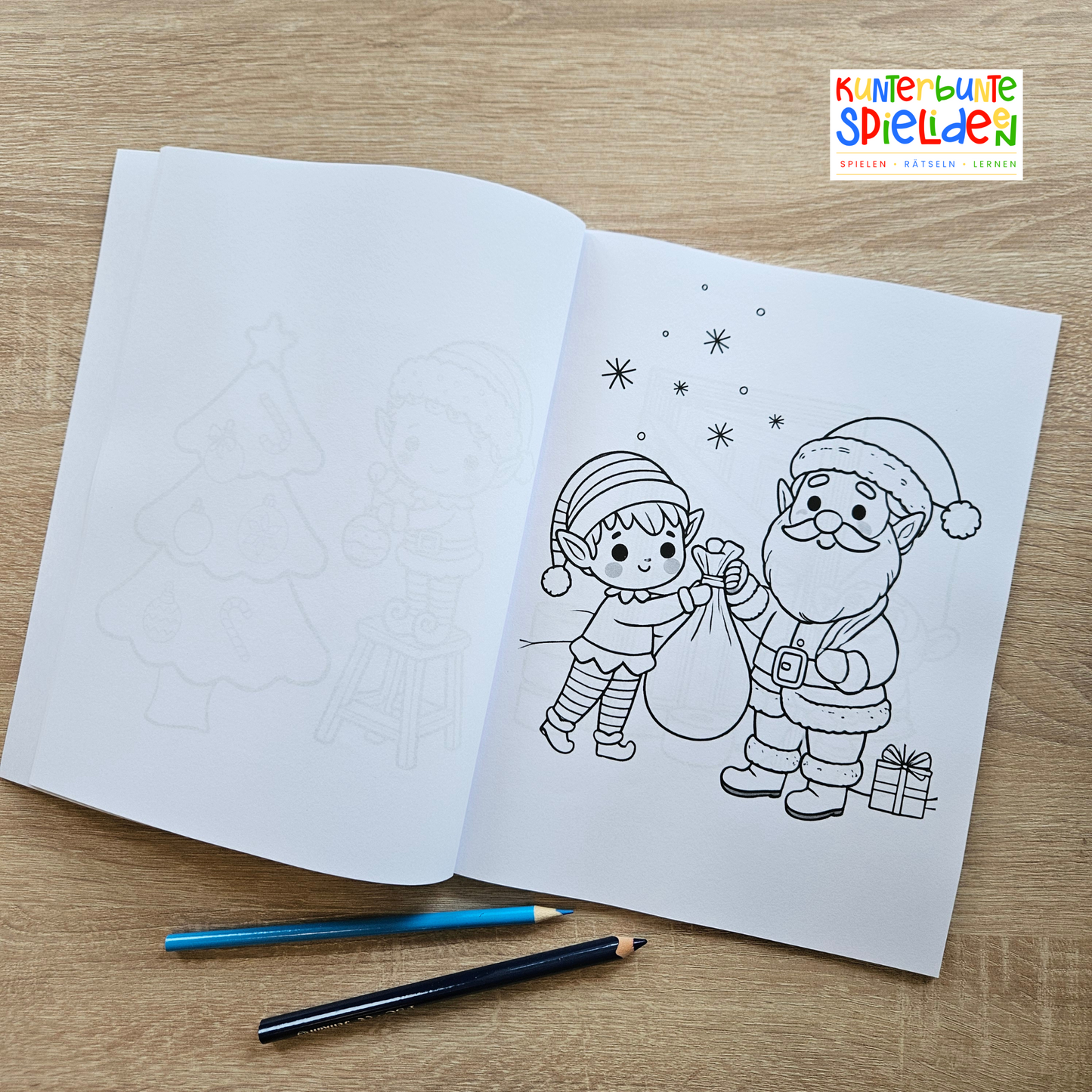 Ausmalbuch Wichtel für die Weihnachtszeit 24 Motive passend für jeden Tag im Advent mit Weihnachtswichteln für Kinder ab 3 Jahren mit süssen Wichteln als Ausmalbilder