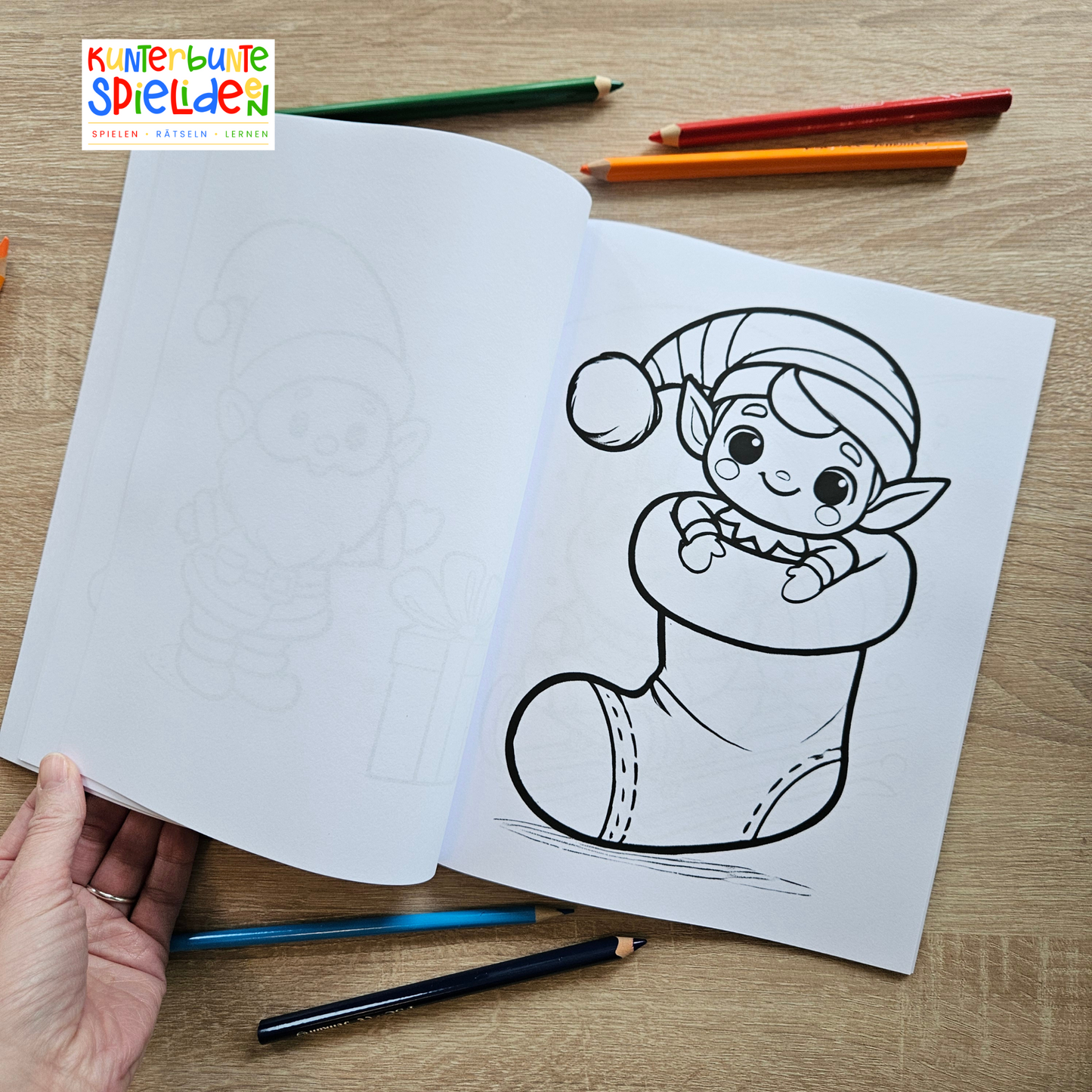 Ausmalbuch Wichtel für die Weihnachtszeit 24 Motive passend für jeden Tag im Advent mit Weihnachtswichteln für Kinder ab 3 Jahren mit süssen Wichteln als Ausmalbilder