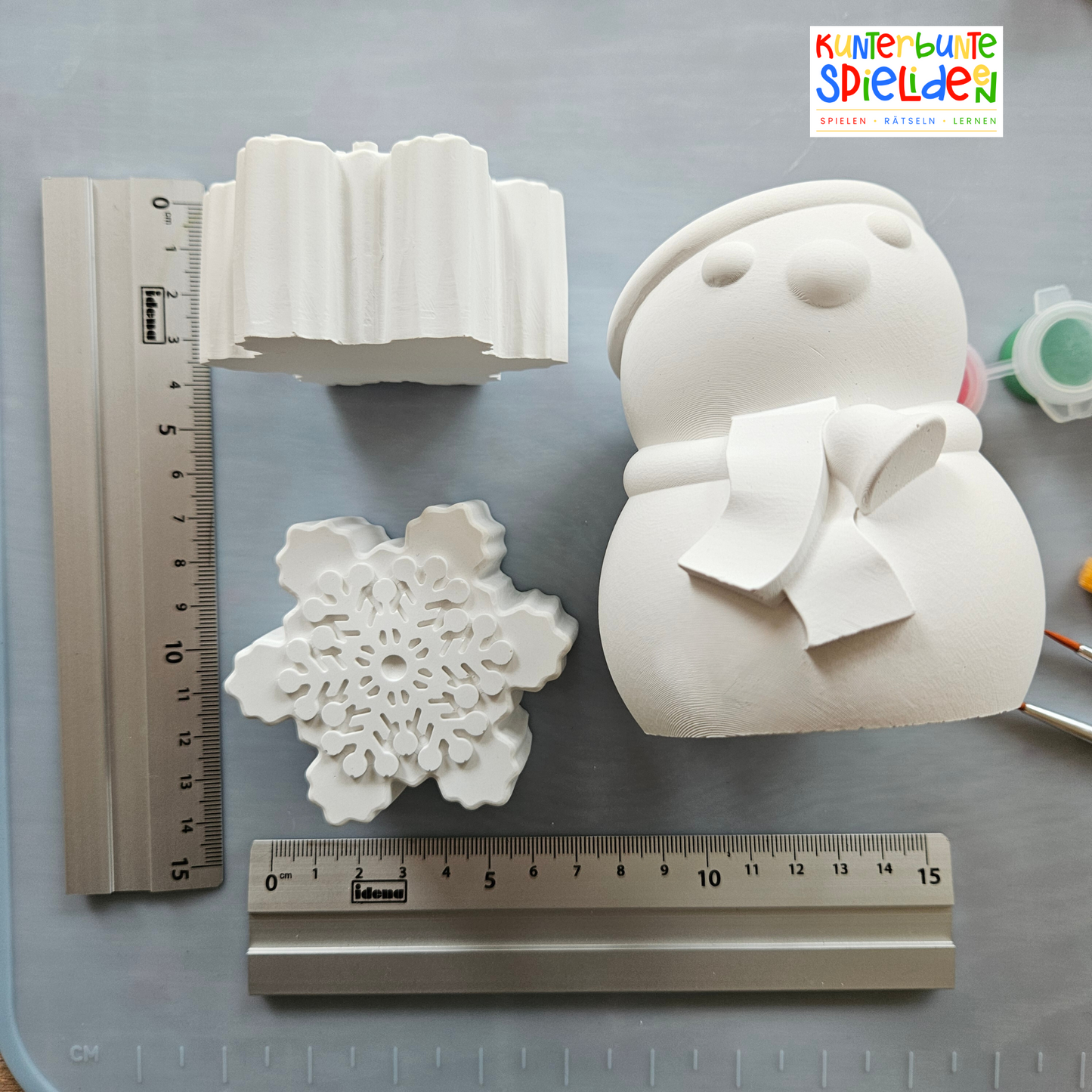 Winterliches Kreativset für Groß und Klein – Perfekt als Geschenk für die Weihnachtszeit aus Keraflott mit Schneemann und schneeflocken