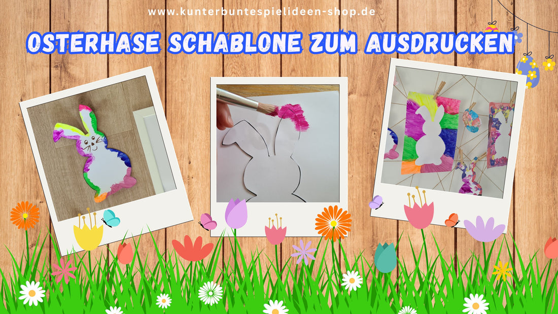 Osterhase Schablone zum ausdrucken. Schöne Bastelideen zu Ostern für Kleinkinder mit Osterhase Kontur Vorlage zum Ausdrucken. Kreativ, schnell vorbereitet und passend für Zuhause und Kita.