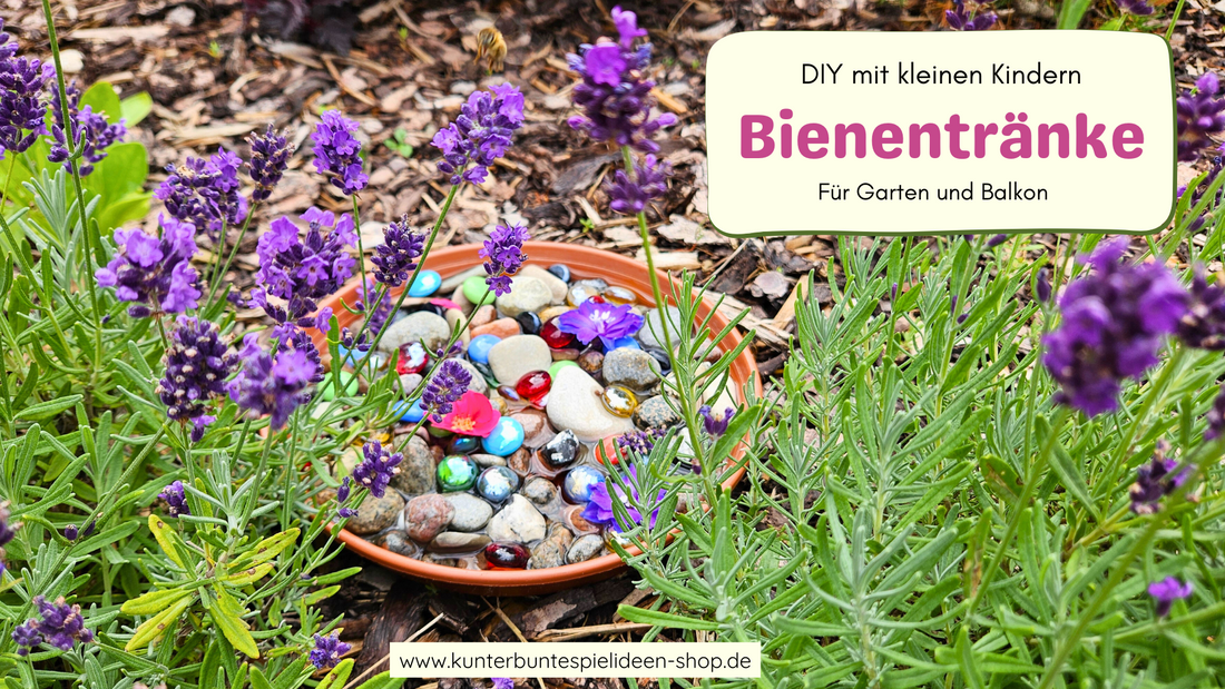 Bienentränke  - einfaches und schnelles DIY mit Kindern im Sommer