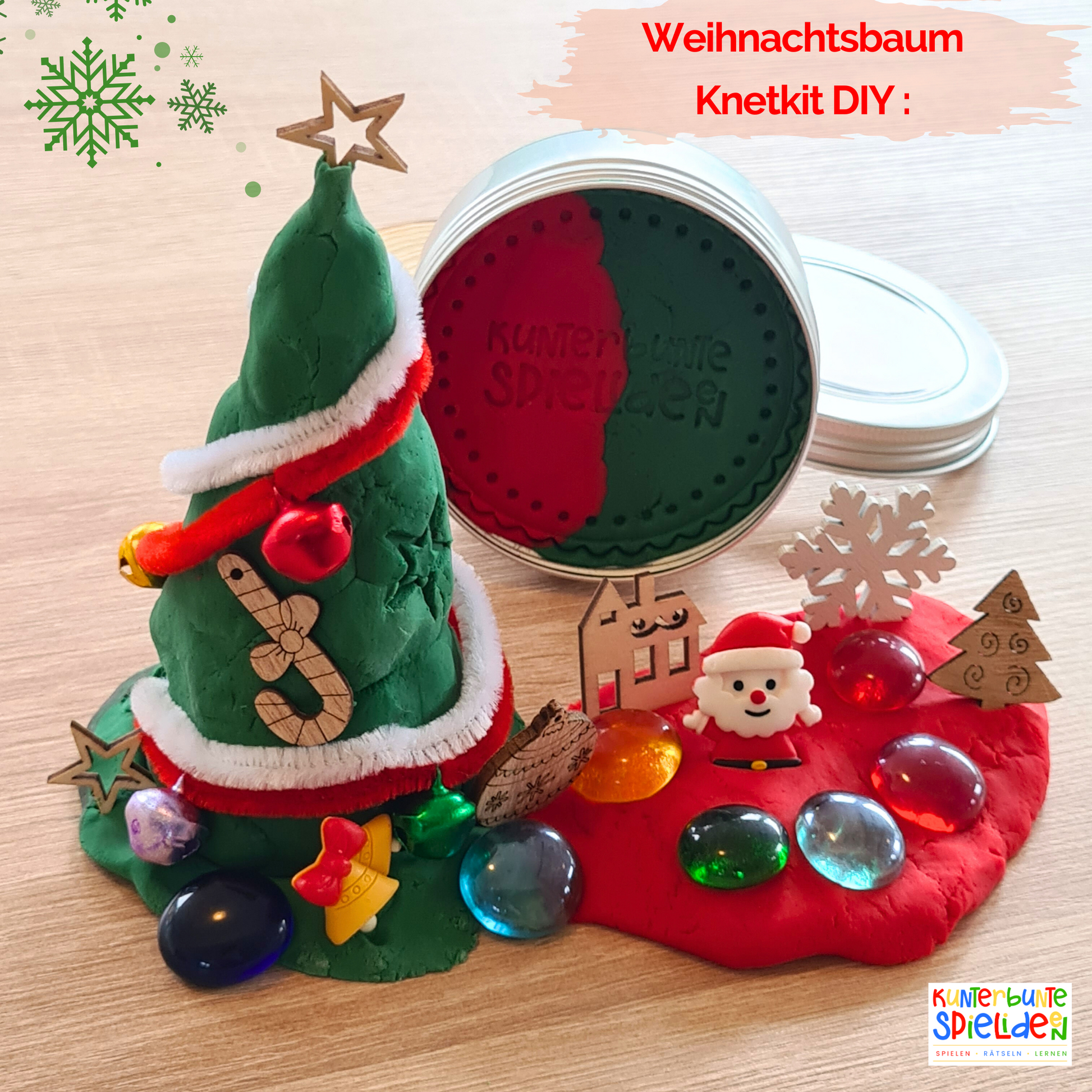 tannenbaum handschuhe Weihnachtsbaum Knetbox DIY – Kunterbunte Spielideen