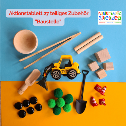 Schüttspiele Aktionstablett Baustelle, Sensorischer gefärbter Reis mit Autos Sensorisches Spielzeug für Kleinkinder Aktionstabletts für Kinder Montessori-inspirierte Sensory Kits Handgemachtes Spielzeug für Kinder Sensorische Spiele für Kinder Lernspielzeug für taktile Wahrnehmung Feinmotorik fördern mit Spielzeug Kreative Geschenkideen für Kinder Weihnachtsgeschenke für Kleinkinder Osterüberraschungen für Kinder