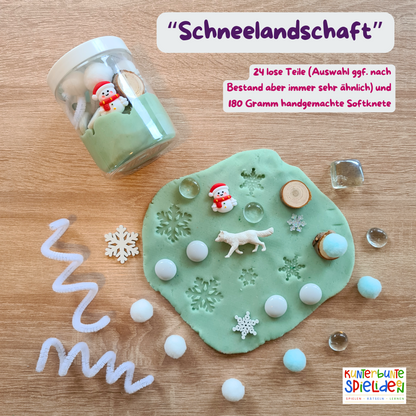 Kleines Geschenk: Knetglas für Weihnachten, Wichtelgeschenk & Adventskalender – Handgemachte Softknete für Kinder