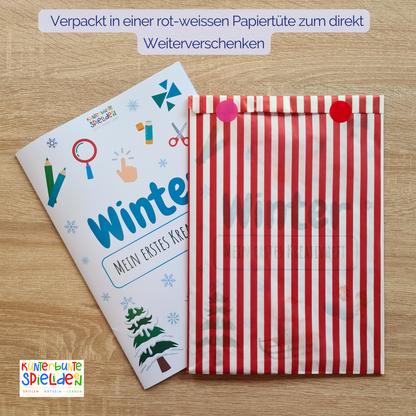 Winter Busy Book Montessori Kleinkind Kreativhefte Jahreszeiten kennenlernen Geschenk ab 2 Jahre