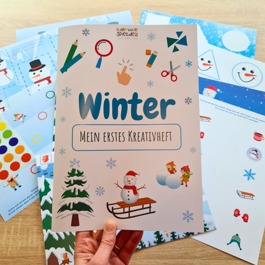 Winter Busy Book Montessori Kleinkind Kreativhefte Jahreszeiten kennenlernen Geschenk ab 2 Jahre