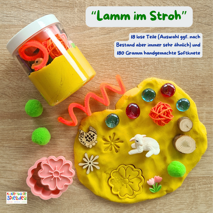 Kleines Geschenk Frühlingsaktivität Beschäftigung Frühling  Sofknete Knete Kinder Geburtstag Gastgeschenke Kinder Sensory Play Knetdose