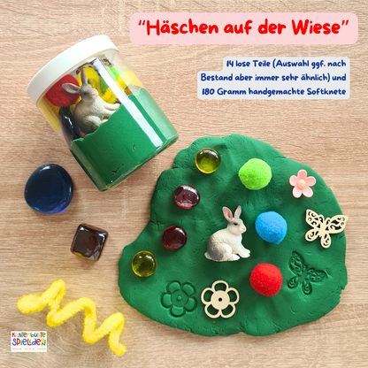 Kleines Geschenk Frühlingsaktivität Beschäftigung Frühling  Sofknete Knete Kinder Geburtstag Gastgeschenke Kinder Sensory Play Knetdose