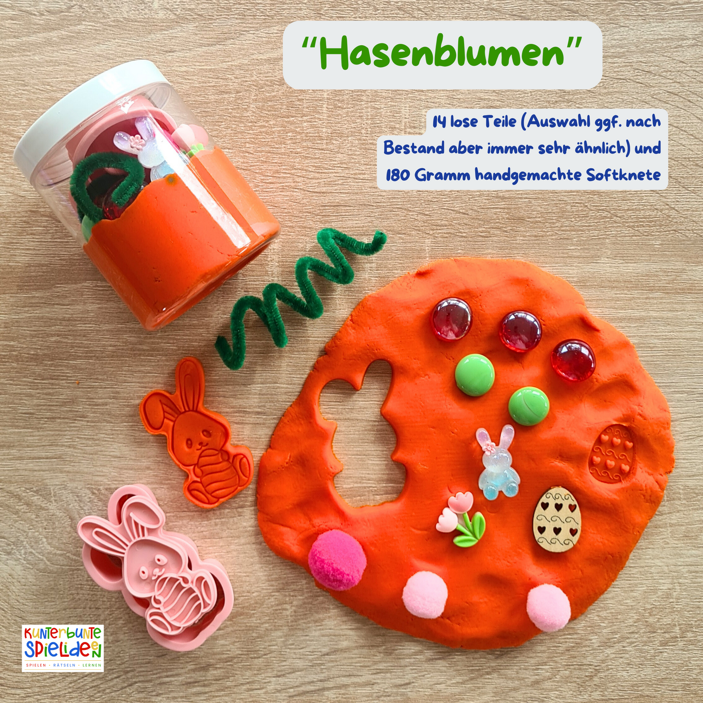 Kleines Geschenk Frühlingsaktivität Beschäftigung Frühling  Sofknete Knete Kinder Geburtstag Gastgeschenke Kinder Sensory Play Knetdose