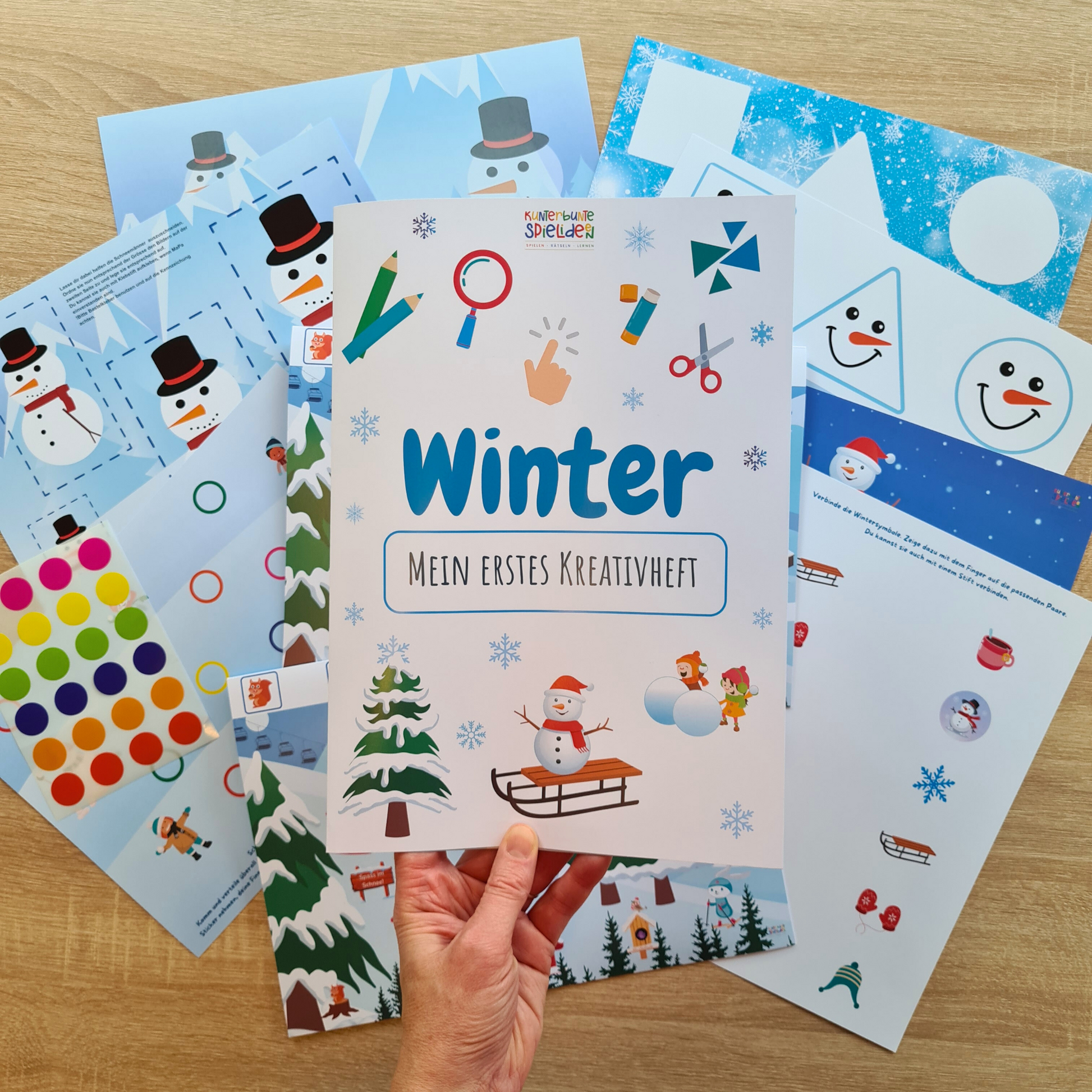 Winter Busy Book Montessori Kleinkind Kreativhefte Jahreszeiten kennenlernen Geschenk ab 2 Jahre