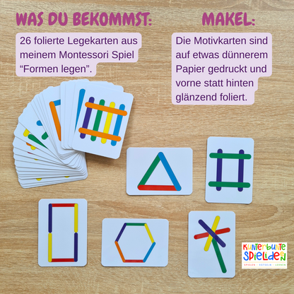 Montessori Material preiswert und reduziert Montessori Spiel Motivkarten Legespiel