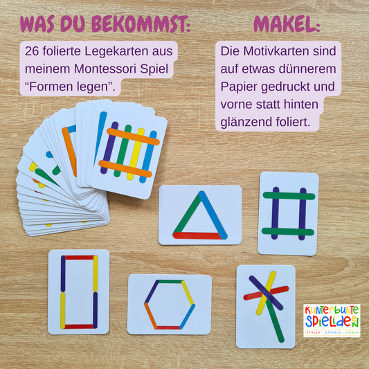 Montessori Material preiswert und reduziert Montessori Spiel Motivkarten Legespiel