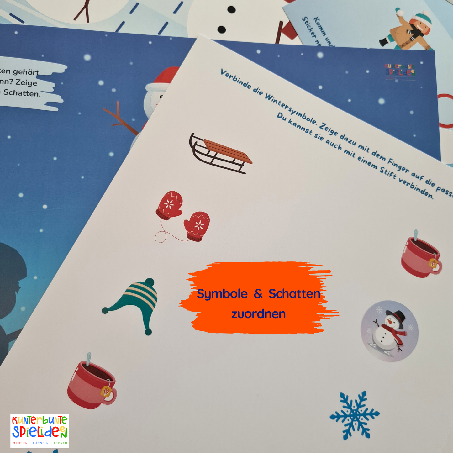 Winter Busy Book Montessori Kleinkind Kreativhefte Jahreszeiten kennenlernen Geschenk ab 2 Jahre