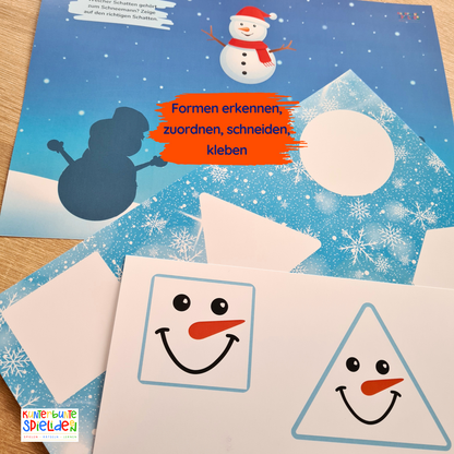 Winter Busy Book Montessori Kleinkind Kreativhefte Jahreszeiten kennenlernen Geschenk ab 2 Jahre