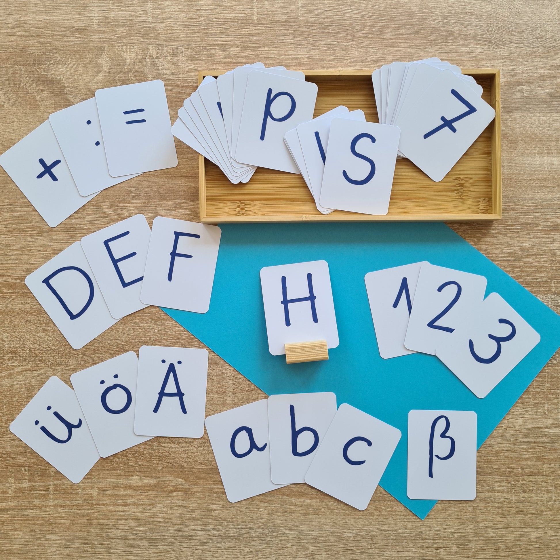 Buchstabenkarten Zahlenkarten in Grundschrifft für Einschulung und Erstleser Lernen des Alphabets, der Zahlen Schriftart deutsche Grundschrift mit schweizer ß Geschenk zur Einschulung, Schulanfang, Schultüte, für Vorschulkinder d, Montessori Material, Homeschooling,