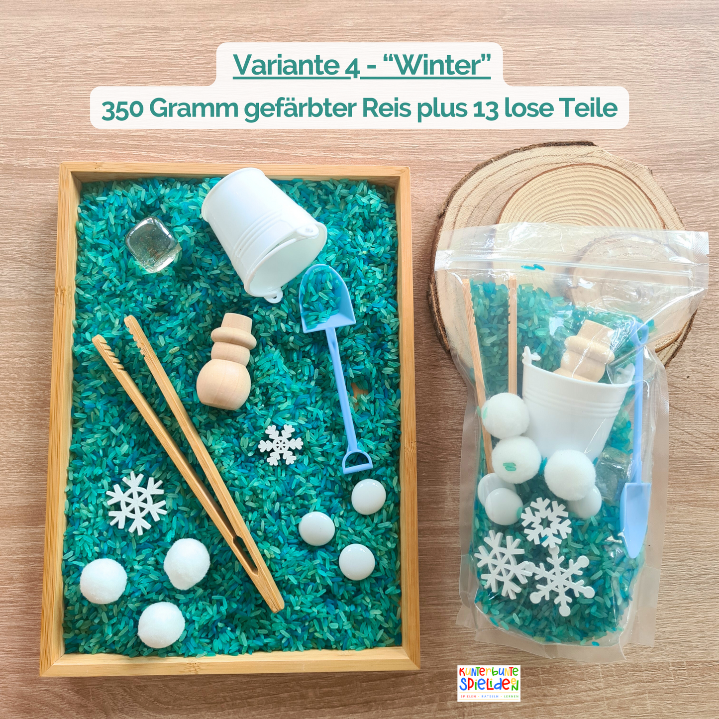 Jahreszeiten Sensory Play Frühling Sommer Herbst Winter- Jahreszeitentisch / Sensorischer Tisch