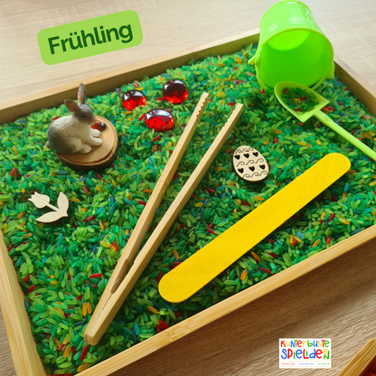 Jahreszeiten Sensory Play Frühling Sommer Herbst Winter- Jahreszeitentisch / Sensorischer Tisch