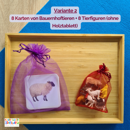 Zuordnungsspiel Bauernhoftiere Bauernhof Welche Tiere leben auf einem Bauernhof Geschenk Kleinkinder Montessori Spiel Tiere zuordnen Bauernhof Nutztiere kennenlernen Geschenk Tierfiguren Bauernhof Waldorf Geschenk Tierkarten Karten mit Tieren