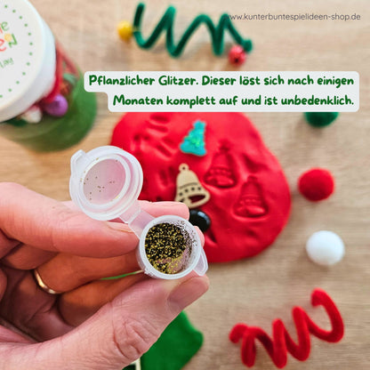 Geschenk für die Wichtelzeit & ruhige Beschäftigung in der Weihnachtszeit: Knete mit Weihnachtswichtel