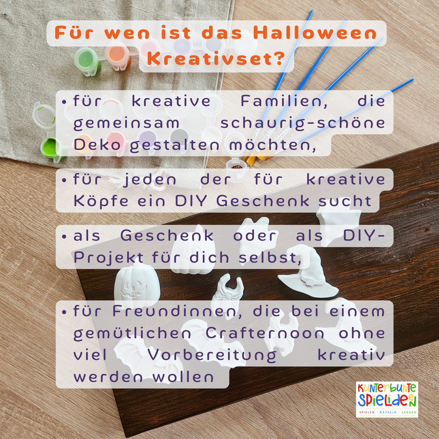 Halloween Malset: Kreativkit für Familien, Crafternoons und als Geschenk mit Farbe und Glitzer